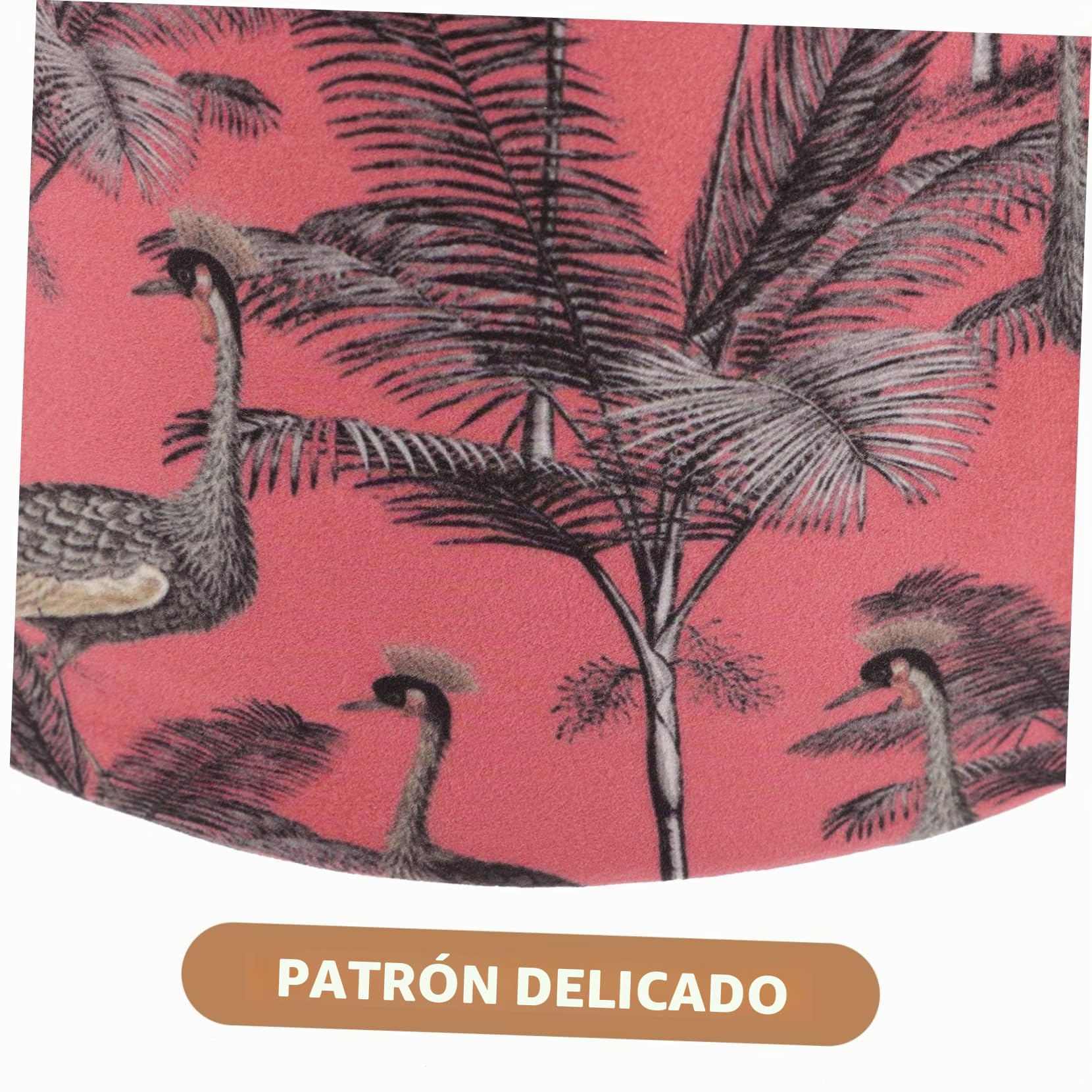 Hemobllo Pantalla de Lámpara de Mesa Terciopelo Estampado, Compatible E27 E14, 25 Cm, para Dormitorio y Hotel, Repuesto Ligera y Moderna, 1 Unidad