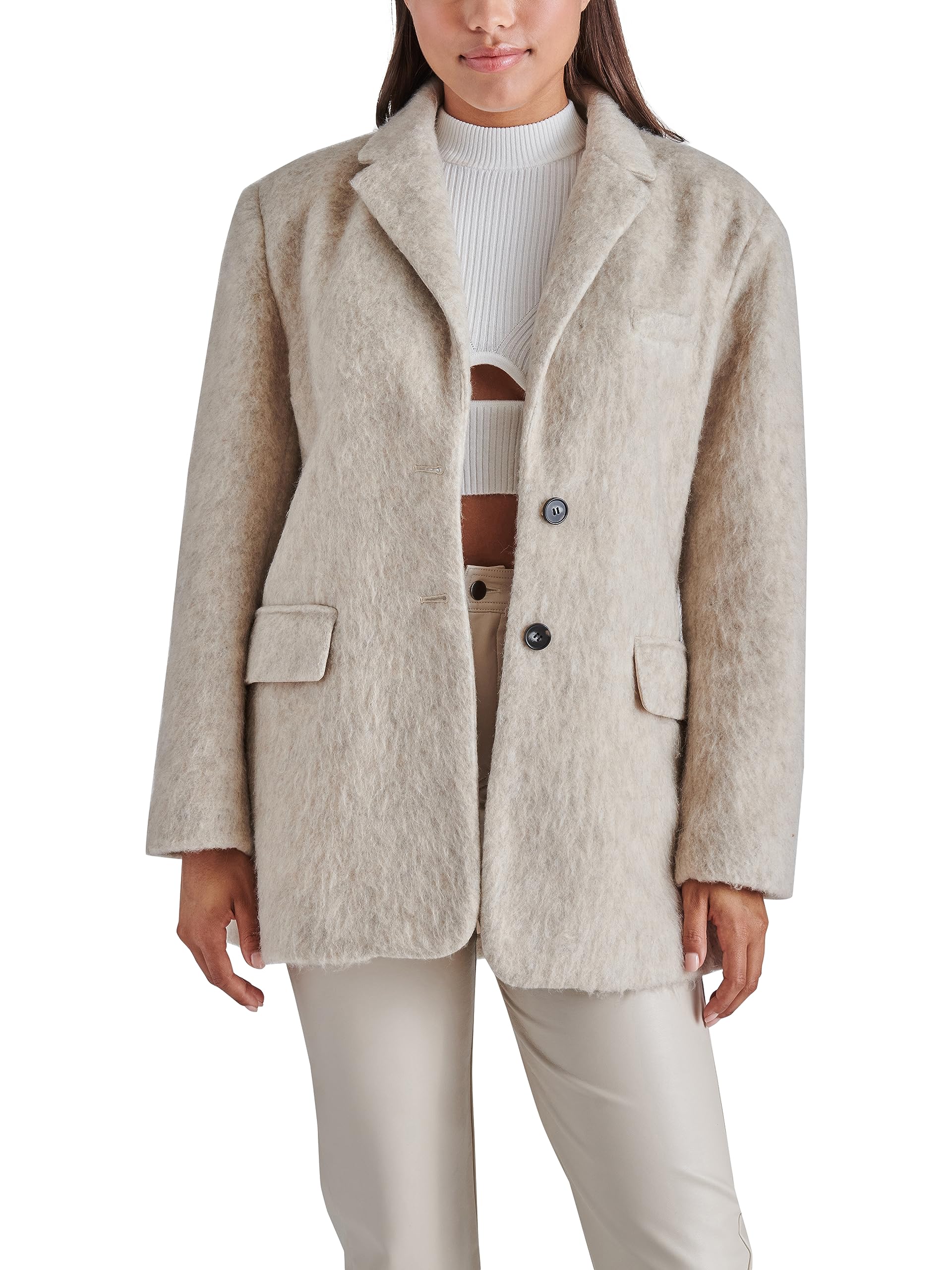Steve Madden Womens Nana Blazer Coat