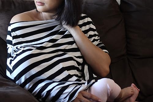 Miniatura 2 de Itzy Ritzy Funda de lactancia 4 en 1, funda de asiento de automóvil, funda de carrito de compras y bufanda infinita, transpirable, cubierta de