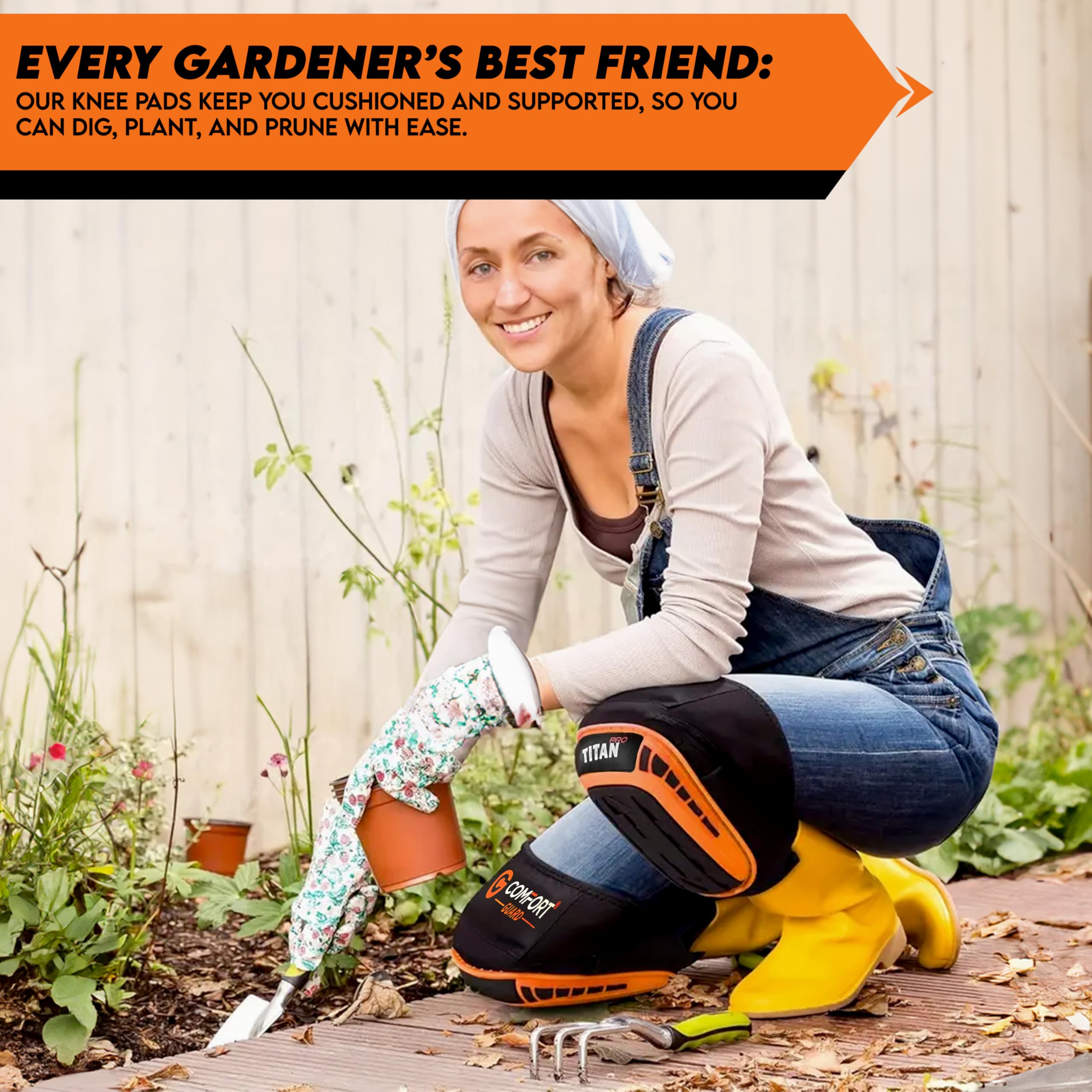 Ginocchiere da lavoro – Premium Heavy Duty Foam & Gel Ginocchiere con ammortizzazione – Essenziali per giardinaggio, pavimenti, piastrelle, costruzione, borsa per il trasporto gratuita