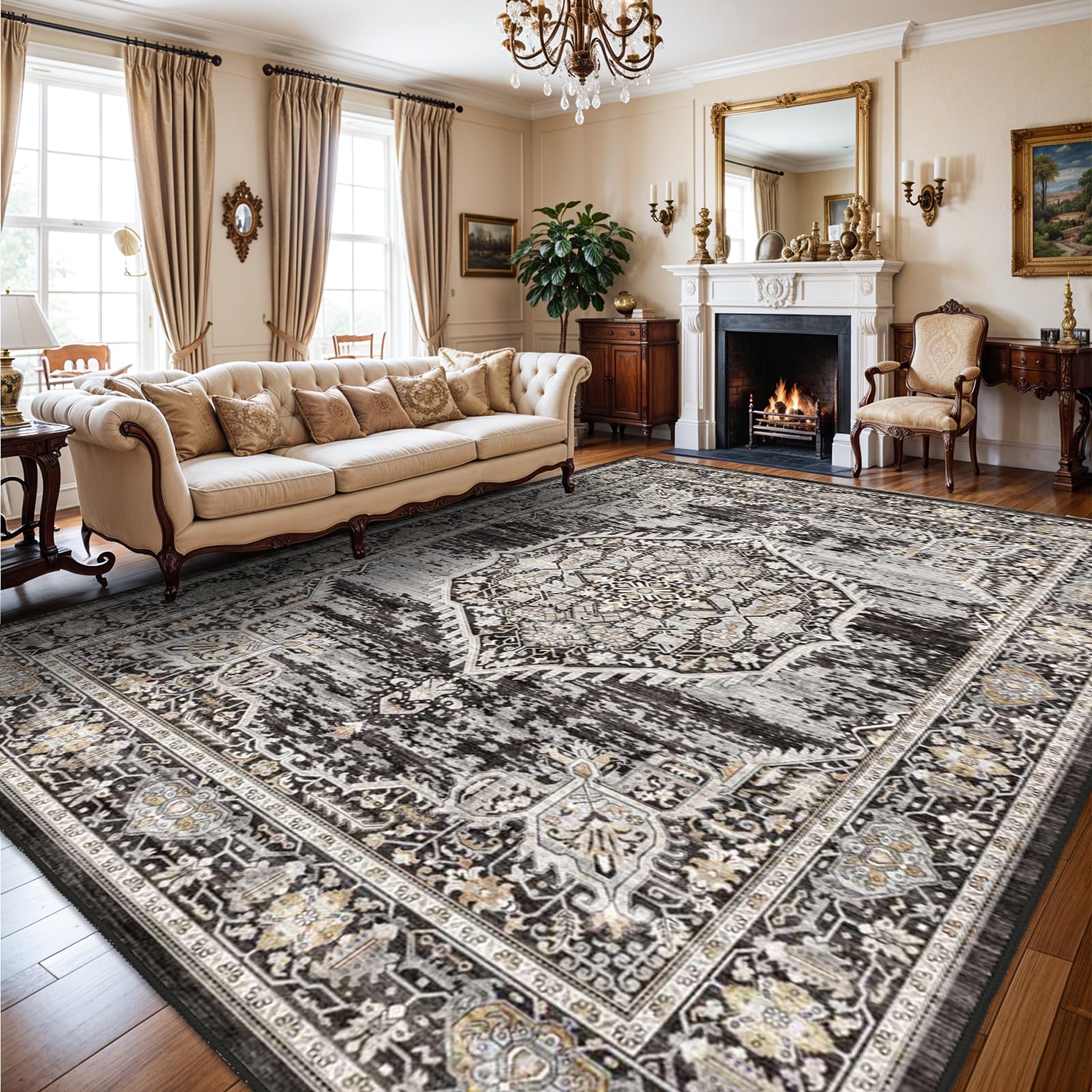 YOUFORTONG Washable 10x14 Area Rug
