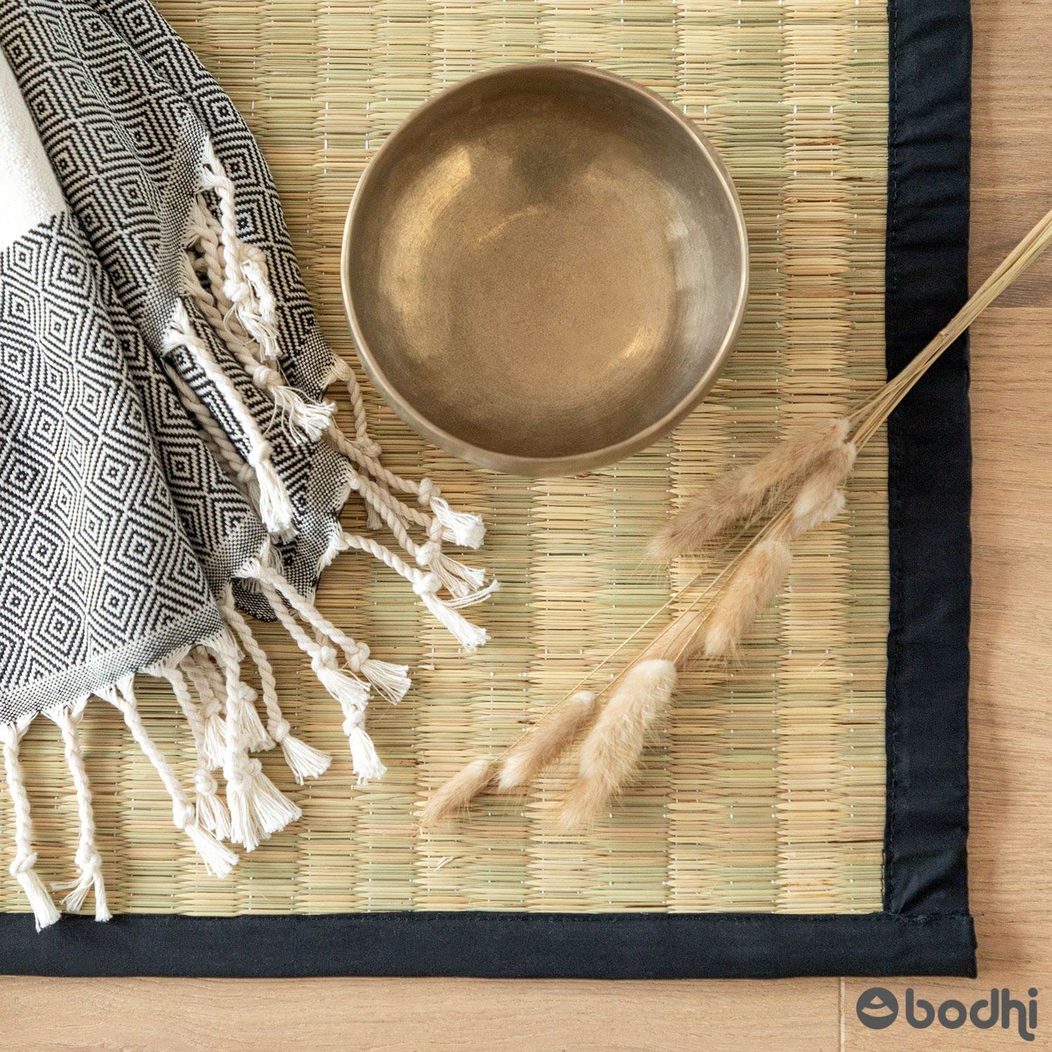 BODHI Tatami - Tappetino in Stile Giapponese: Igusa, Verde, 200 cm x 90 cm | 80 cm x 80 cm