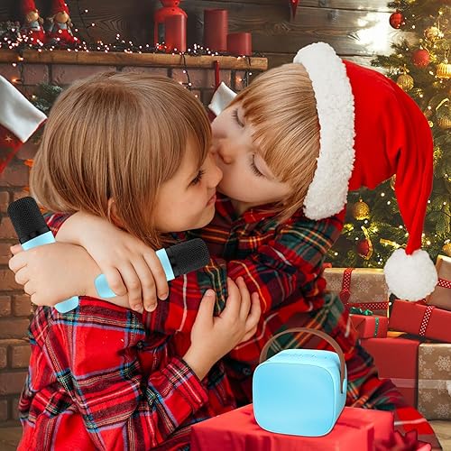 Miniatura 2 de Mini máquina de karaoke para niños, altavoz Bluetooth portátil con 2 micrófonos inalámbricos para niños y adultos, regalos para niñas y niños de 4 a