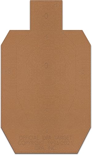 Objetivos oficiales de disparo de cartón IDPA, blanco de torso de competencia, blanco de disparo IDPA, blancos de rango de tiro, rifles, pistolas y