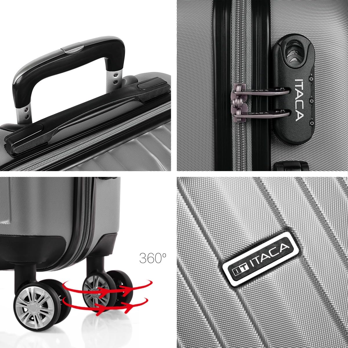 ITACA - Maleta Mediana con 4 Ruedas Giratorias para Viajes Largos Tipo Trolley Ideal como Maletas de Viaje Grandes 23 Kilos y Maleta Viaje Mediana Resistentes, Antracita — view 5