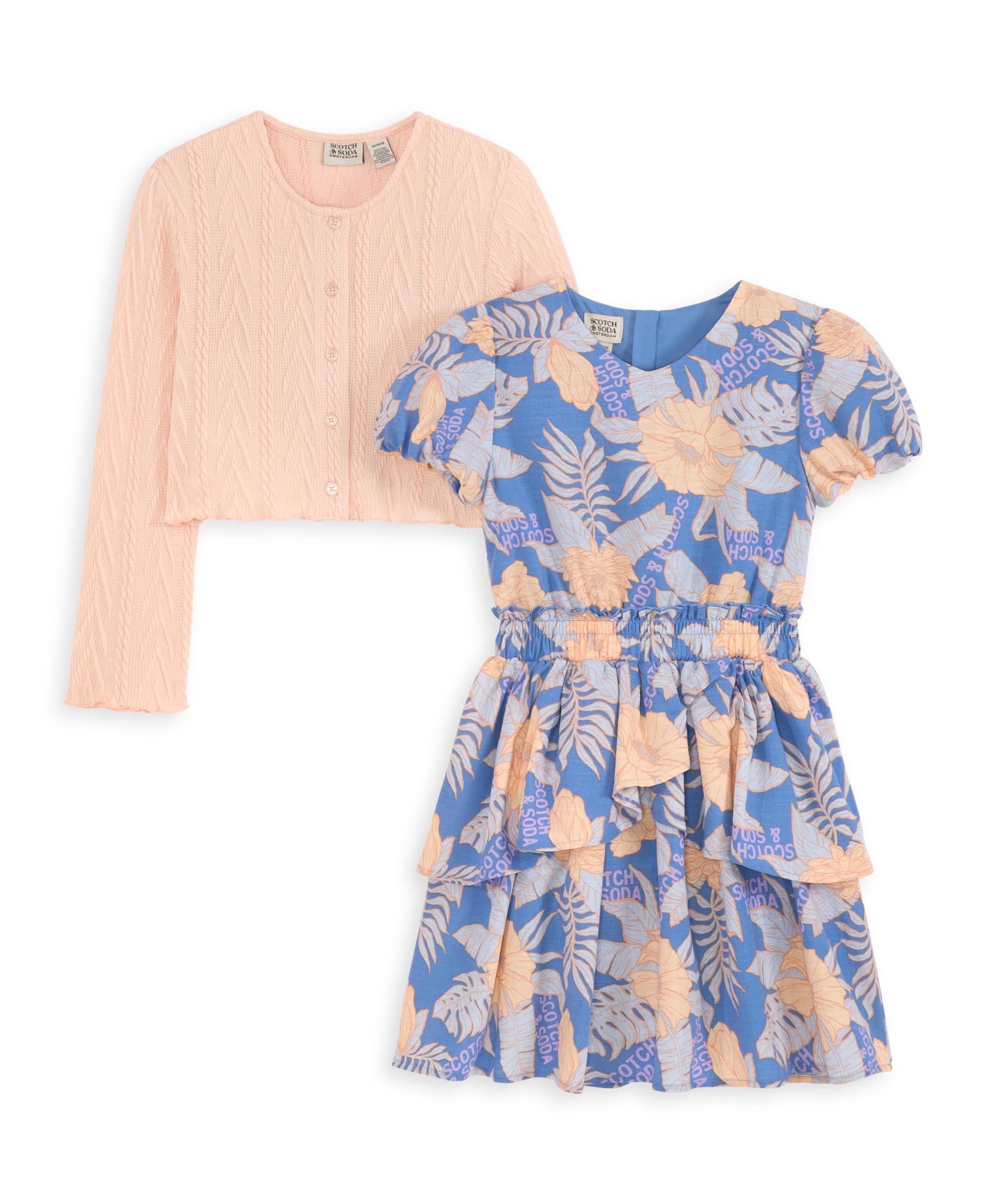 Scotch & Soda Mädchen 2 Piece Coordinated Set, Matching Summer Outfit Koordiniertes Outfit (2er Pack)