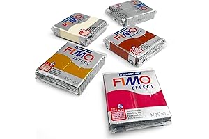 FIMO Effect Polymer Oven Modelling Clay - Set of 5 Metallic Finish