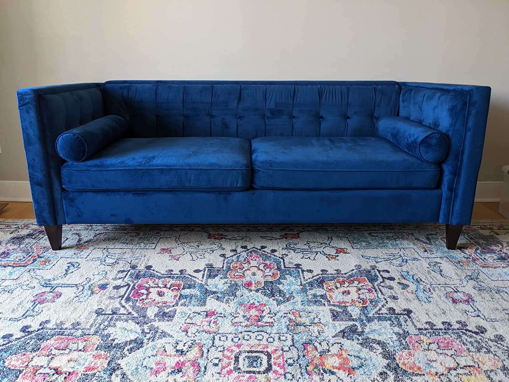41/mo Finance Dreamsir 58'' Mid Century Modern Sofa, Velvet Loveseat