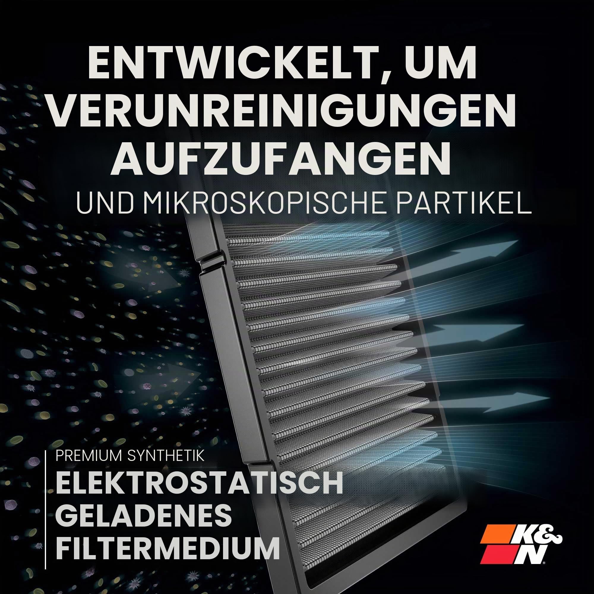 K&N VF2027 KFZ Innenraumluftfilter Weiß