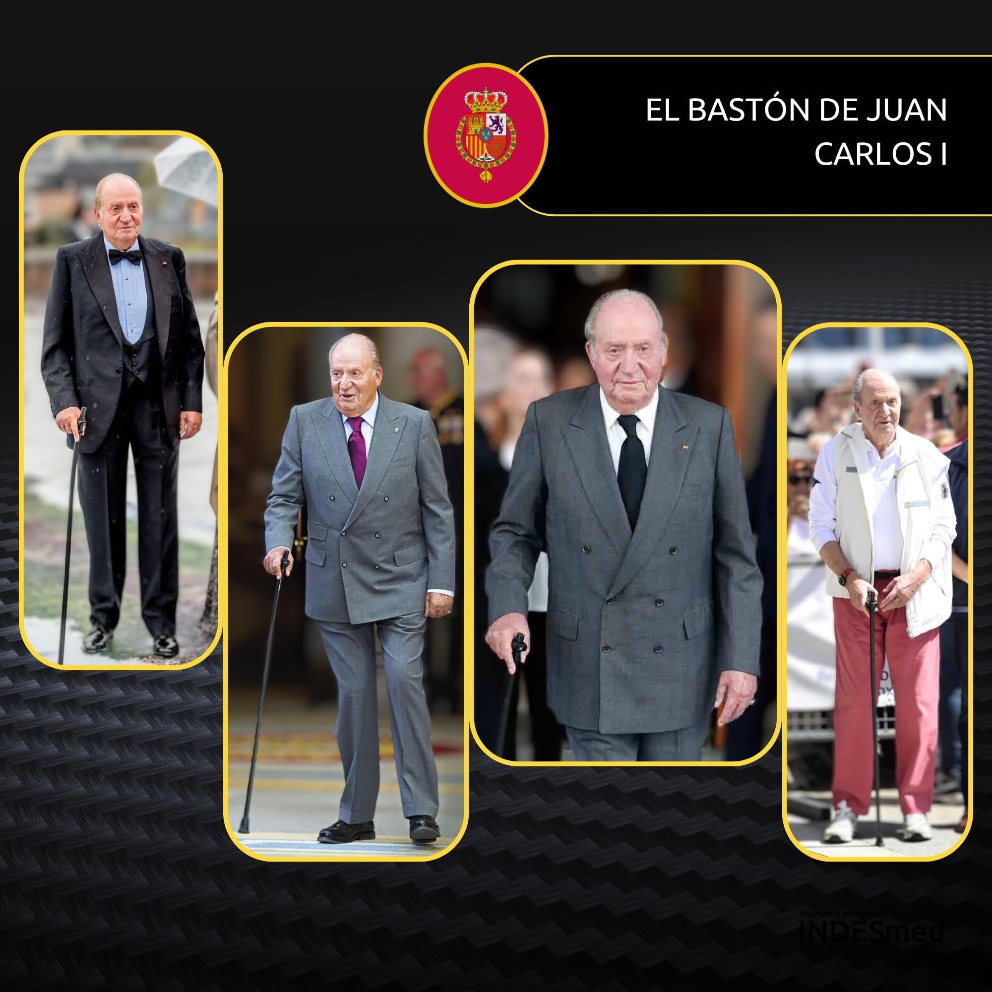 Bastón para Personas Mayores de Fibra de Carbono INDESmed | Ultra-Ligero, Ajustable, Ergonómico y Resistente | Ayuda para Caminar con Mango Antitendinitis | Cómodo y Seguro (Negro, L (175-185cm))