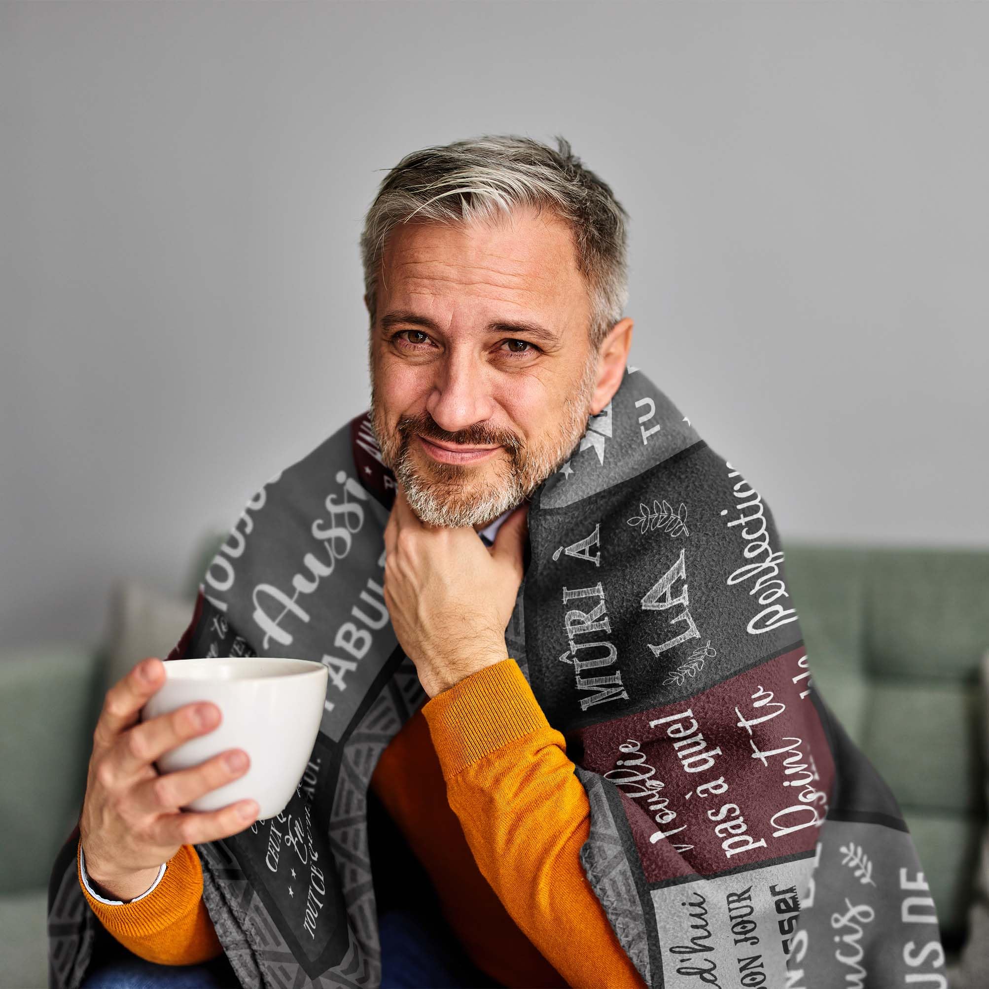 Cadeau Anniversaire Homme, Cadeau Homme Original Utile, Idee Cadeau Homme Papa Grand Pere Beau Pere Frere Ado Garçon Anniversaire, Happy Birthday Gifts, Cadeau Homme Couverture 150X130CM