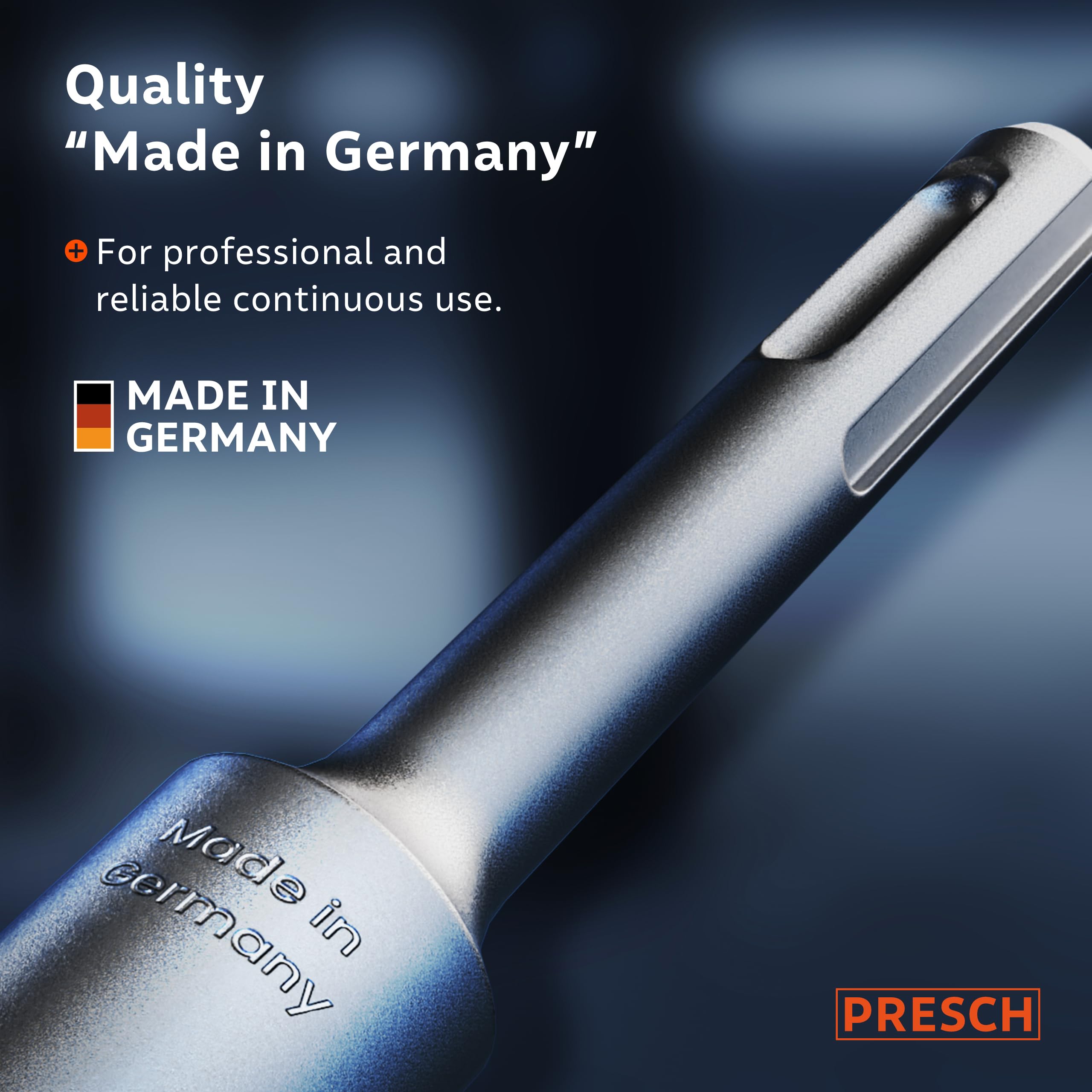 PRESCH Dłuto do płytek SDS plus - B75mm x L165mm - Kątowe 28° - Profesjonalna stal narzędziowa (42CrMo) - Niezwykle wytrzymałe - Do płytek i kleju do płytek - Dłuto do młotów obrotowych