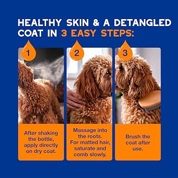 Douxo Spa - Detangling Spray for Dogs, 340ml, Safely Detangles and Nourishes the Fur, Leaves the Fur Soft, Revived and Tangle-Free, pH Balanced and Hypoallergenic, Ultra-Safe Skin-Friendly Formula