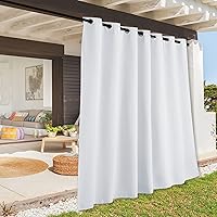 Vista 44 de RYB HOME - Cortinas opacas extraanchas para exteriores, impermeables, resisten el viento, 100 pulgadas de ancho x 84 pulgadas de largo, 1 panel