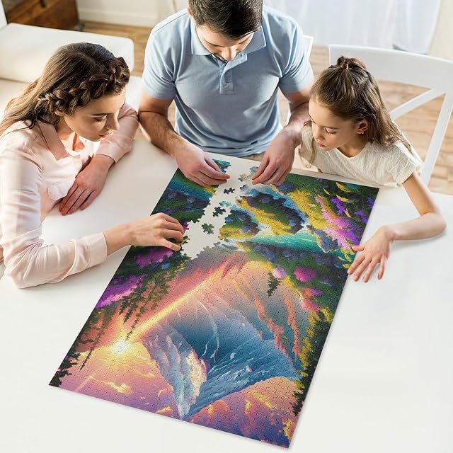 Foto 5 de 8 de Paisaje Rompecabezas De Madera— Puzzle Board Game, Best Gift for Adults and Kids, Unique Shape Jigsaw Pieces