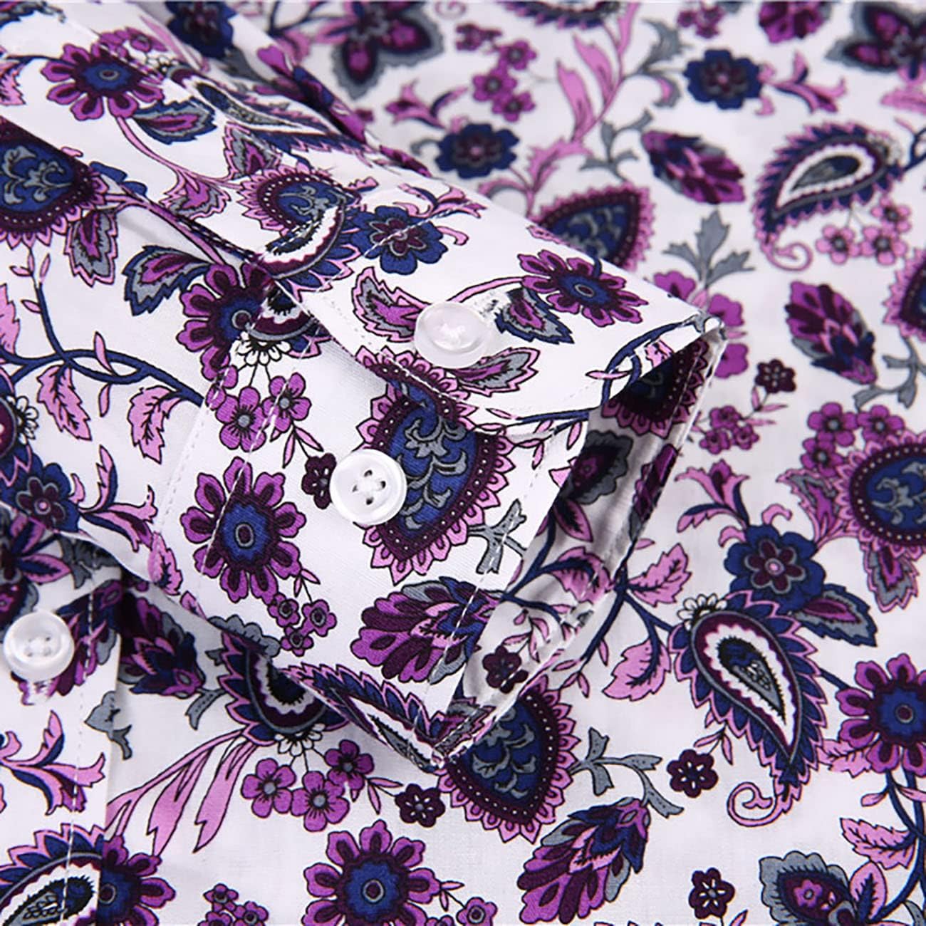 Womens Tops Casual Long Sleeve Button Down Hawaiian Shirts Dressy Work Blouses - Image 3