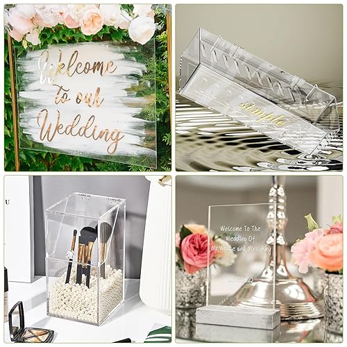 Miniatura 7 de INDSTONE Paquete de 2 hojas acrílicas transparentes de 12 x 12 pulgadas de grosor de 18 pulgadas de grosor, hojas de plexiglás transparente fundido