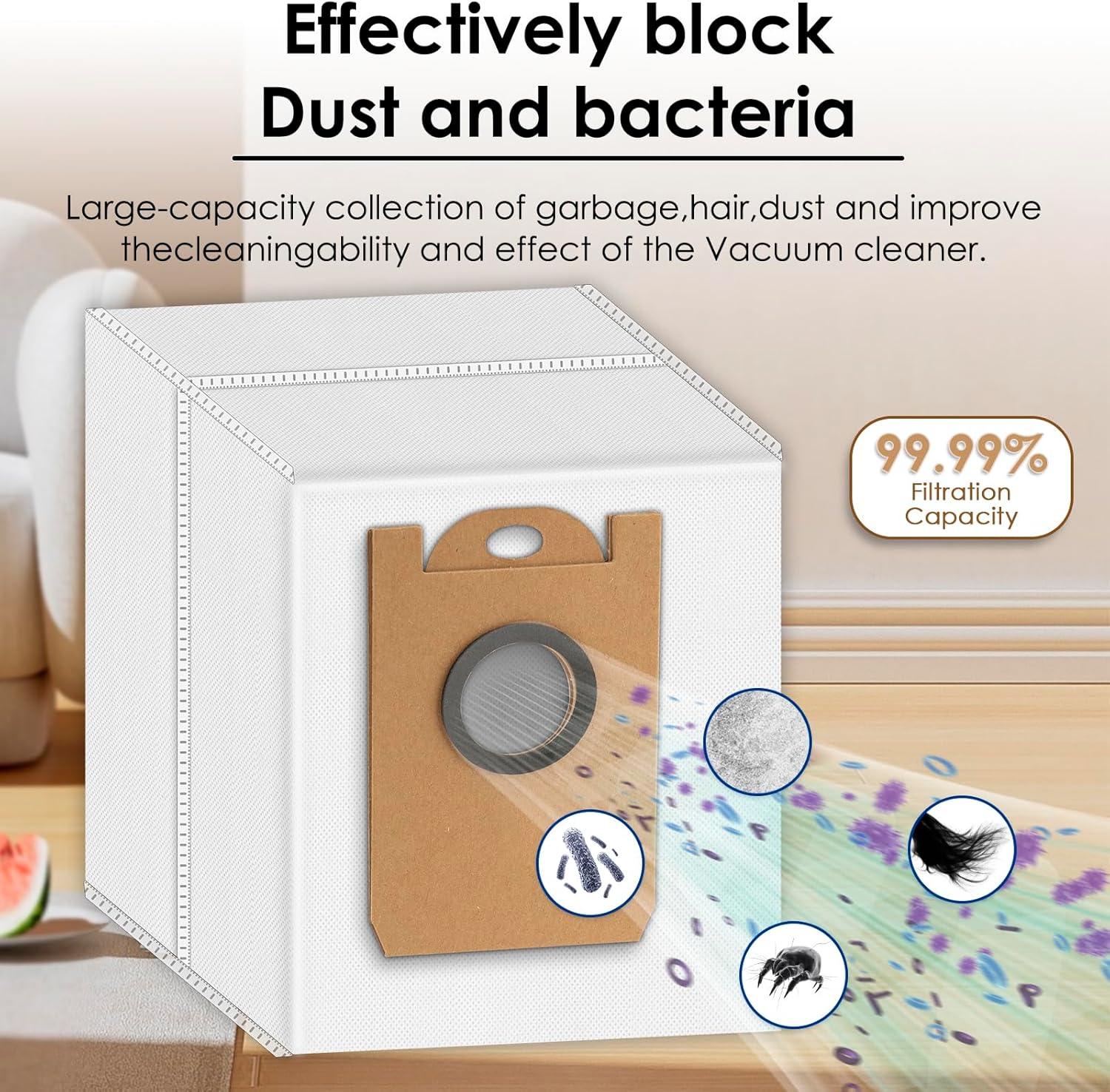 (20 Pack) T20+, T25+, T30+ Replacement Parts Compatible with Airrobo T20+, T25+, T30+ Robot Vacuum Cleaner, 2 Roller Brush, 4 Side Brushes, 5 Dust Bags, 5 HEPA Filters, 4 Mop Pads, Accessories Kit