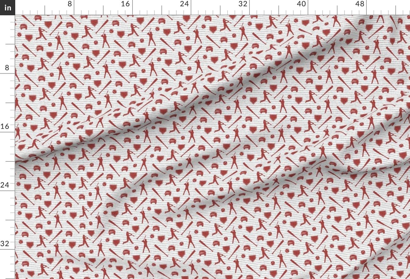 Spoonflower Fabric - Baseball Deep Red Gray Stripes Nursery Trendy Patchwork Printed on Minky Fabric by The Yard - Sewing Baby Blankets Quilt Backing Plush