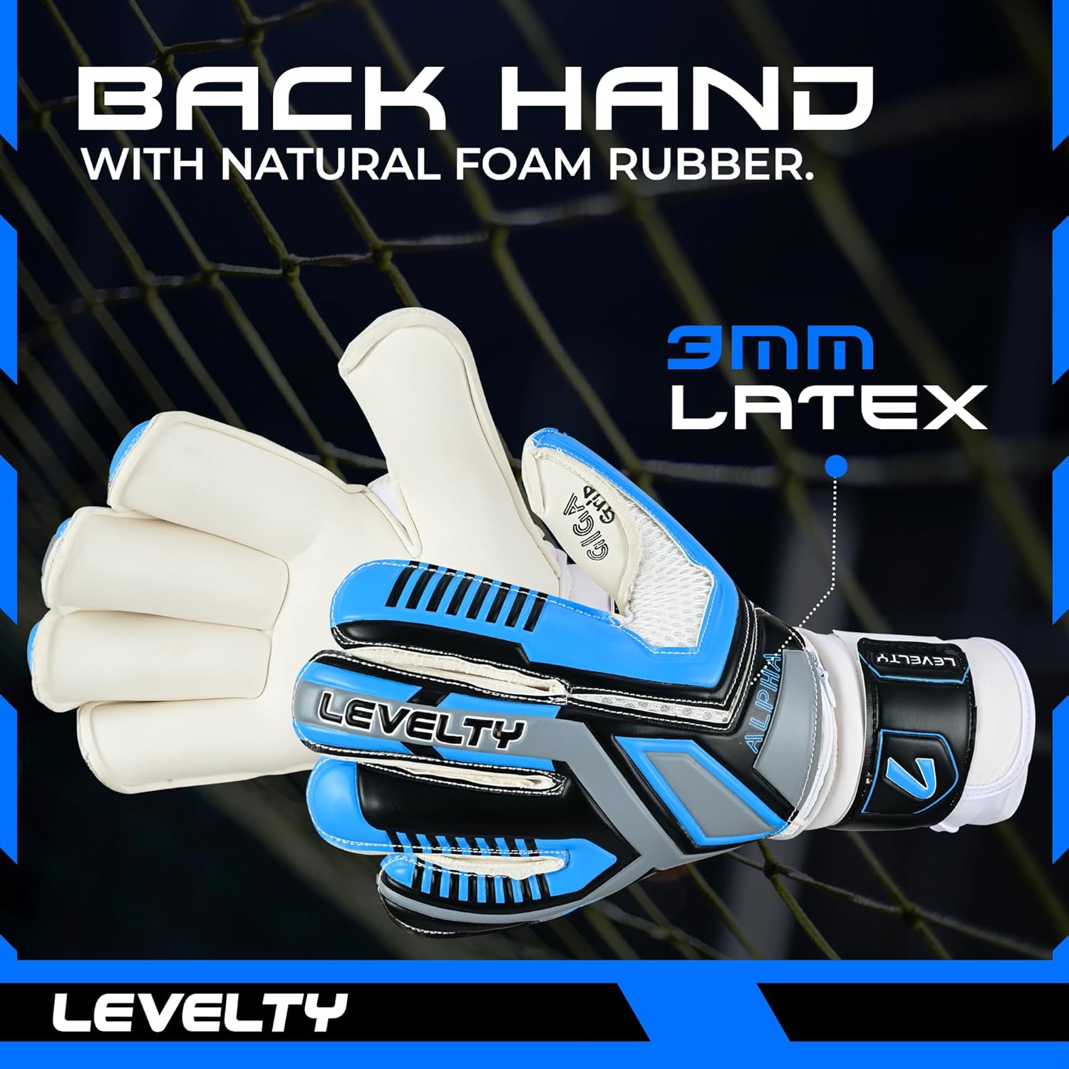 Adult Goalie Goalkeeper Gloves with Finger Protection Men Breathable Soccer Gloves Giga Palm Football Training and Match Gloves