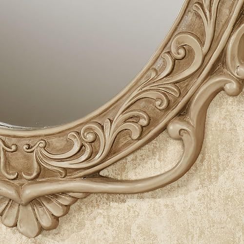 Miniatura 4 de Touch of Class Abriella - Espejo de pared ovalado tradicional de 20 x 22 pulgadas  Decoración de estilo victoriano para dormitorio, sala de estar,