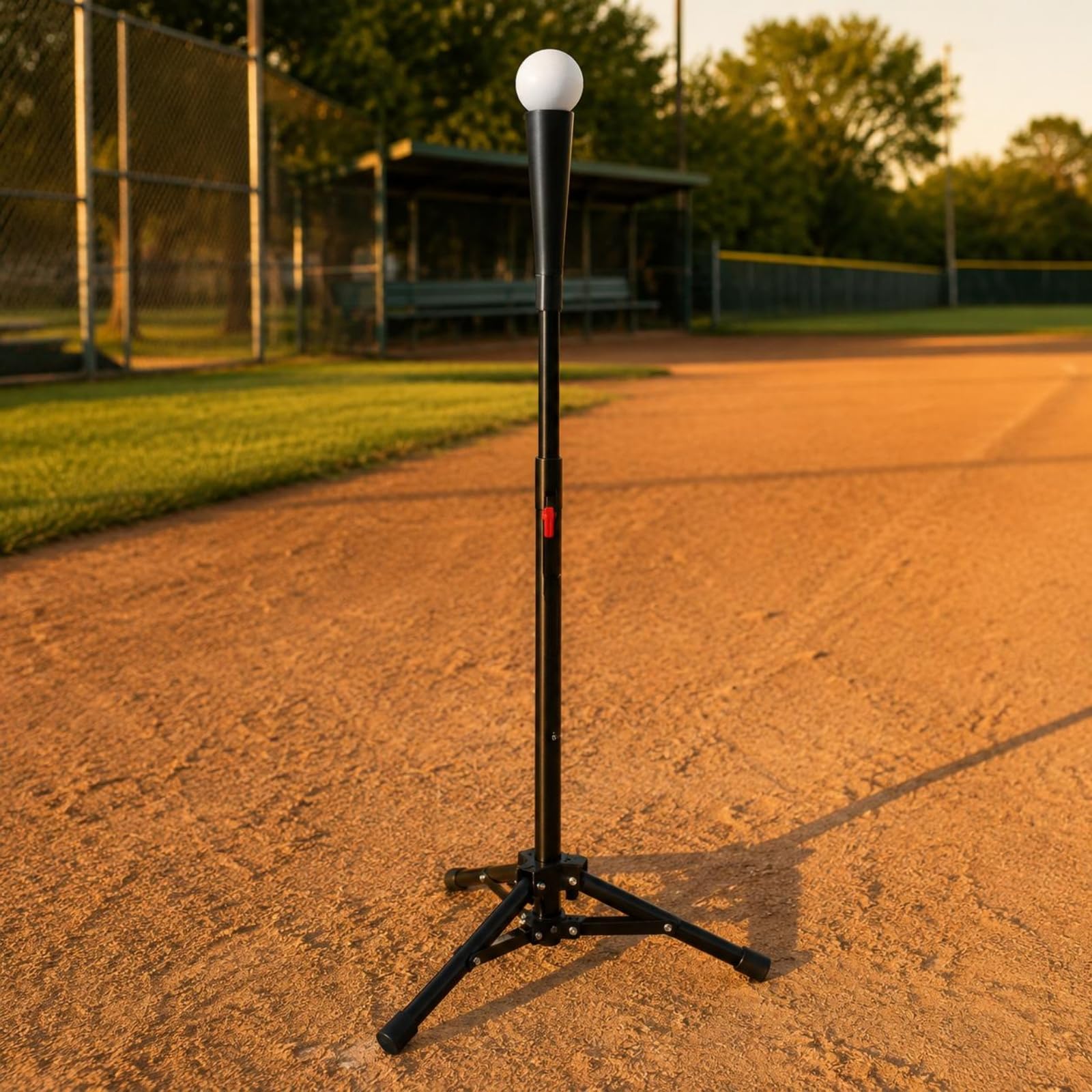 Batting Tee klappbar Baseball-Schlag-Tee Stabiler Dreifuß Baseball-Teestand für Kinder, Baseballplatz, Softballfeld