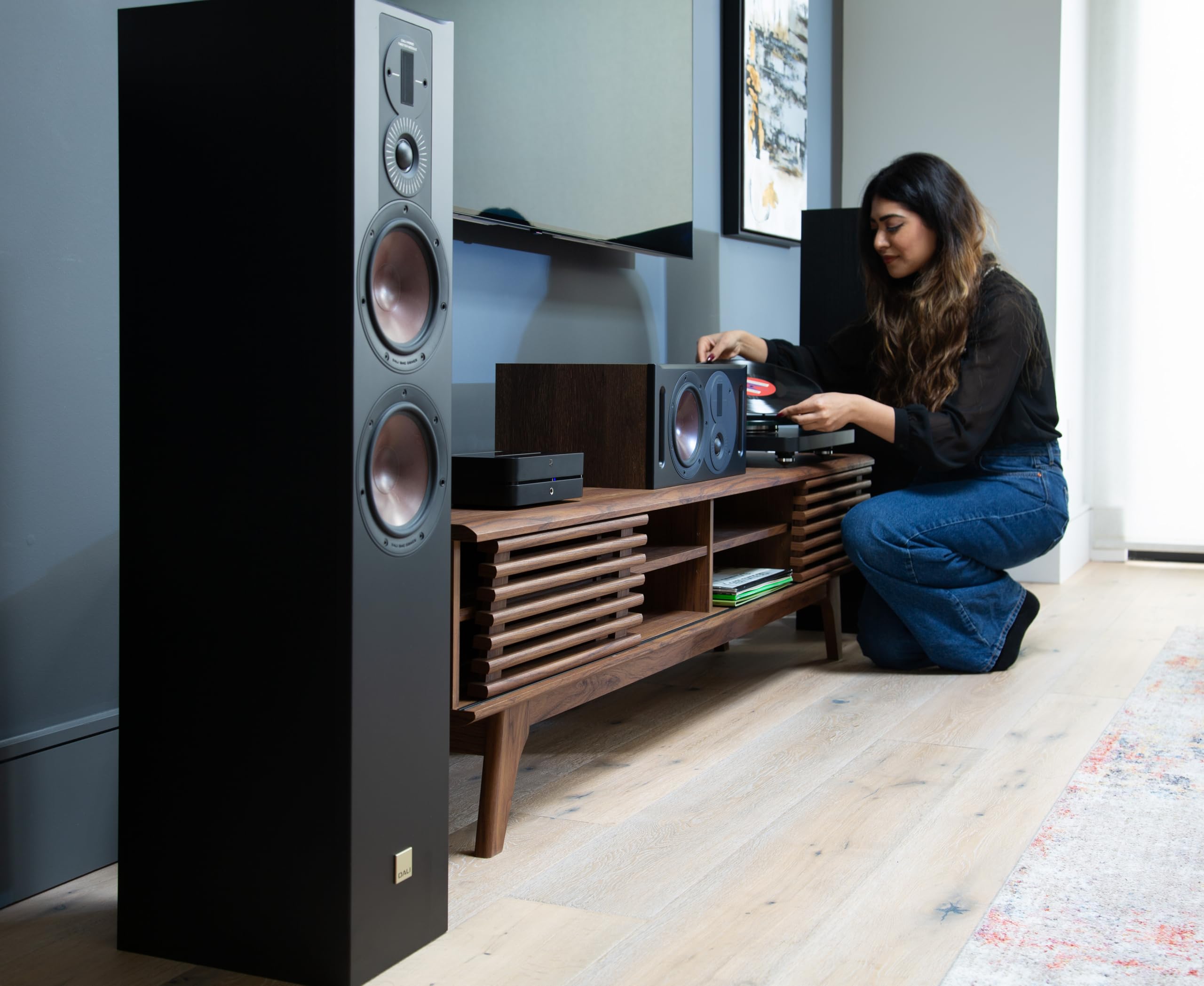 Bluesound Powernode 2025 – Amplificador de transmisión de música multiroom inalámbrico de Alta resolución, 100 W x 2 estéreo / 80 W x 3 LCR (8 ohmios) - Negro