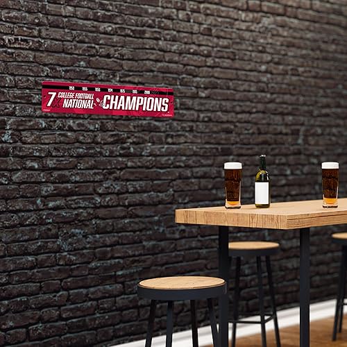 Vista 499 de Rico Industries Letrero de plástico de la NCAA de plástico de 4 x 16 pulgadas Alternativo