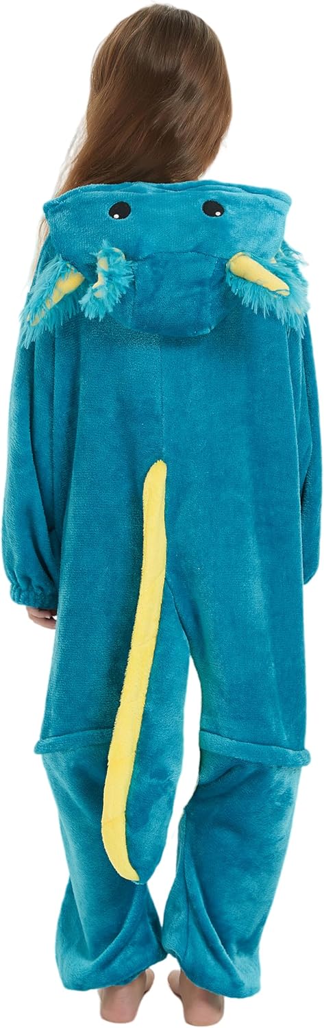 Magicmode Animal Onesie Pajamas for Kids, Soft Flannel Halloween Cosplay Costume for Boys Girls - Image 3