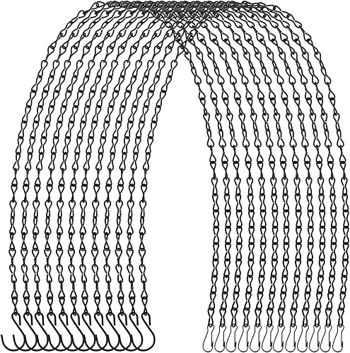 Foraineam Paquete de 12 cadenas colgantes de 35 pulgadas para macetas de repuesto para comederos de pájaros, macetas, vallas publicitarias,