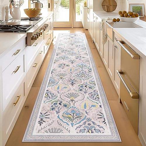 Miniatura 93 de Ashler - Alfombras bohemias vintage de 5 x 8 pies para sala de estar, lavables a máquina con parte trasera antideslizante, alfombra para interiores