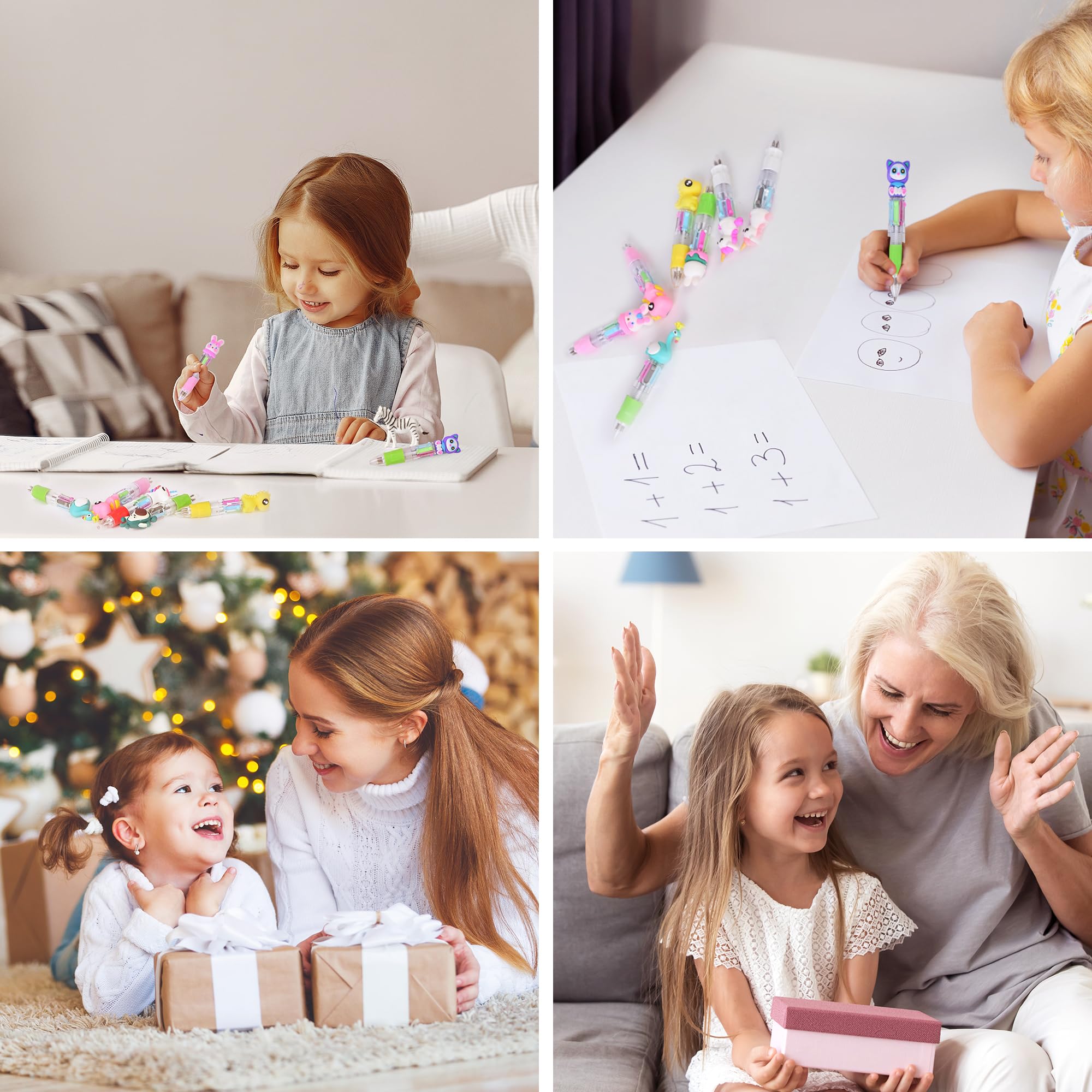 34 Penne Multicolore Per Bambini - Con Animali Kawaii, 4 Colori Ciascuna - Foto 11