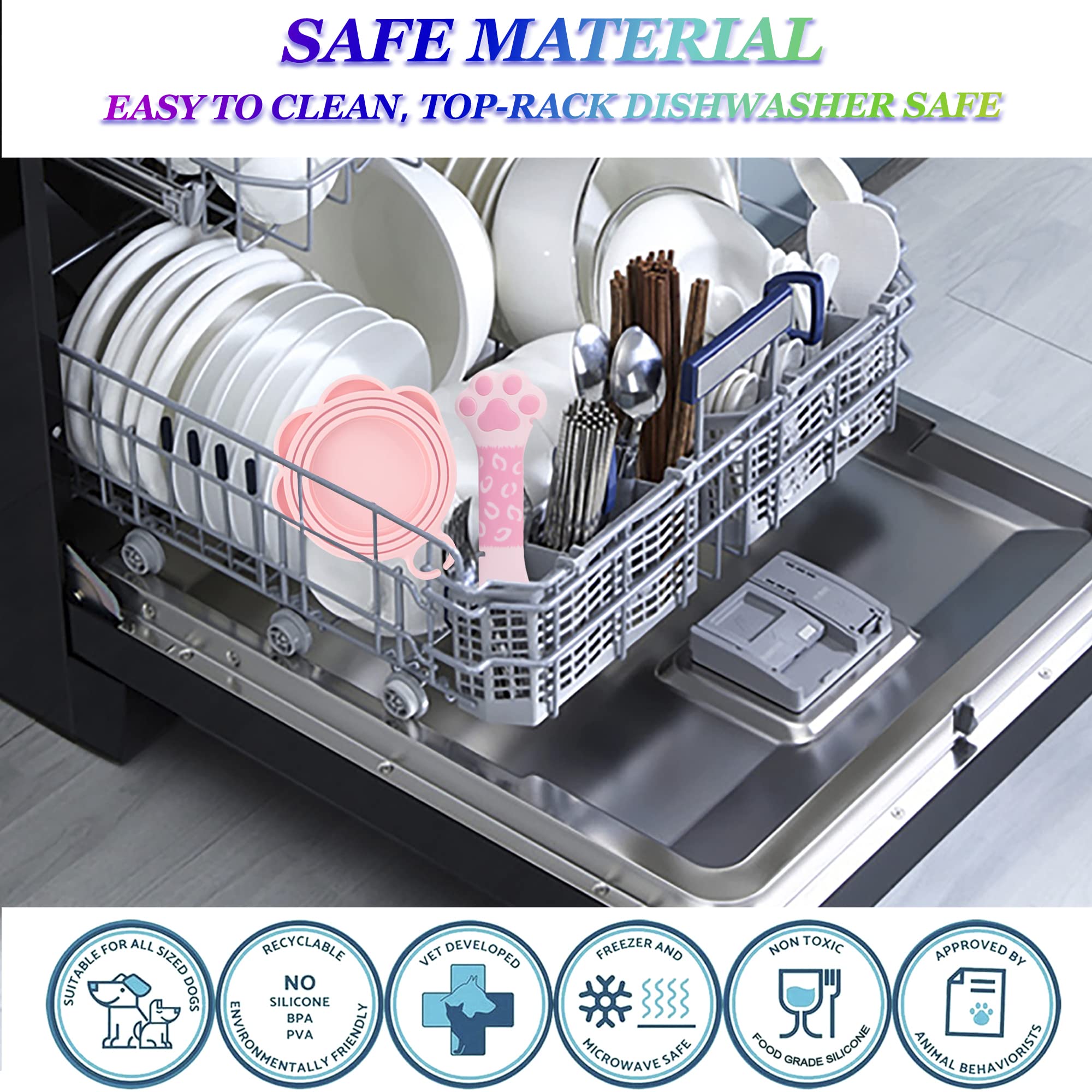 Ciotole Per Gatti Rialzate Con Supporto Legno - 3 Ciotole Acciaio Inox, Antiscivolo, 42x16cm - Foto 8