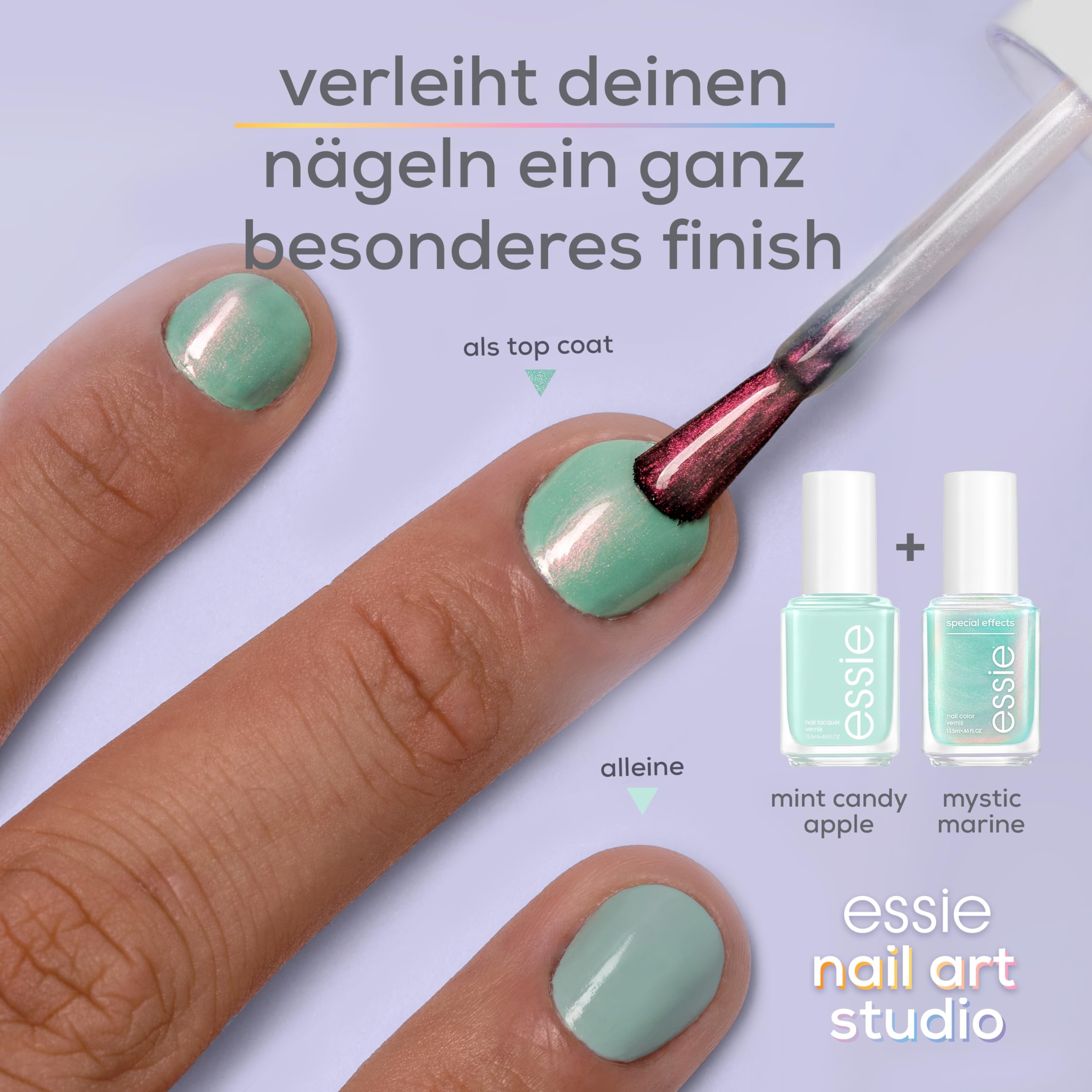 Essie special effects lakier do paznokci nr 40 mystic marine lakier do paznokci z artykułami chromowanymi do paznokci o specjalnym efekcie