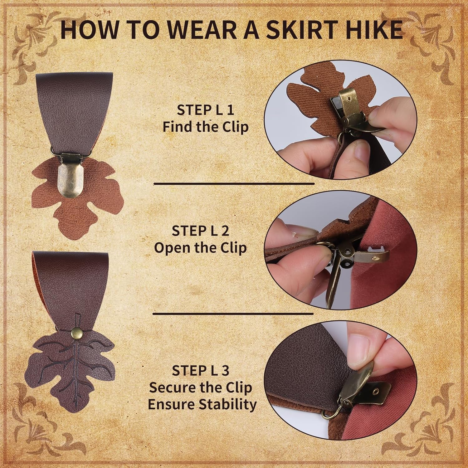 Women Renaissance Accessories Medieval Viking Belt Potion Bottles Belt Bag Leather Skirt Hikes - Image 4