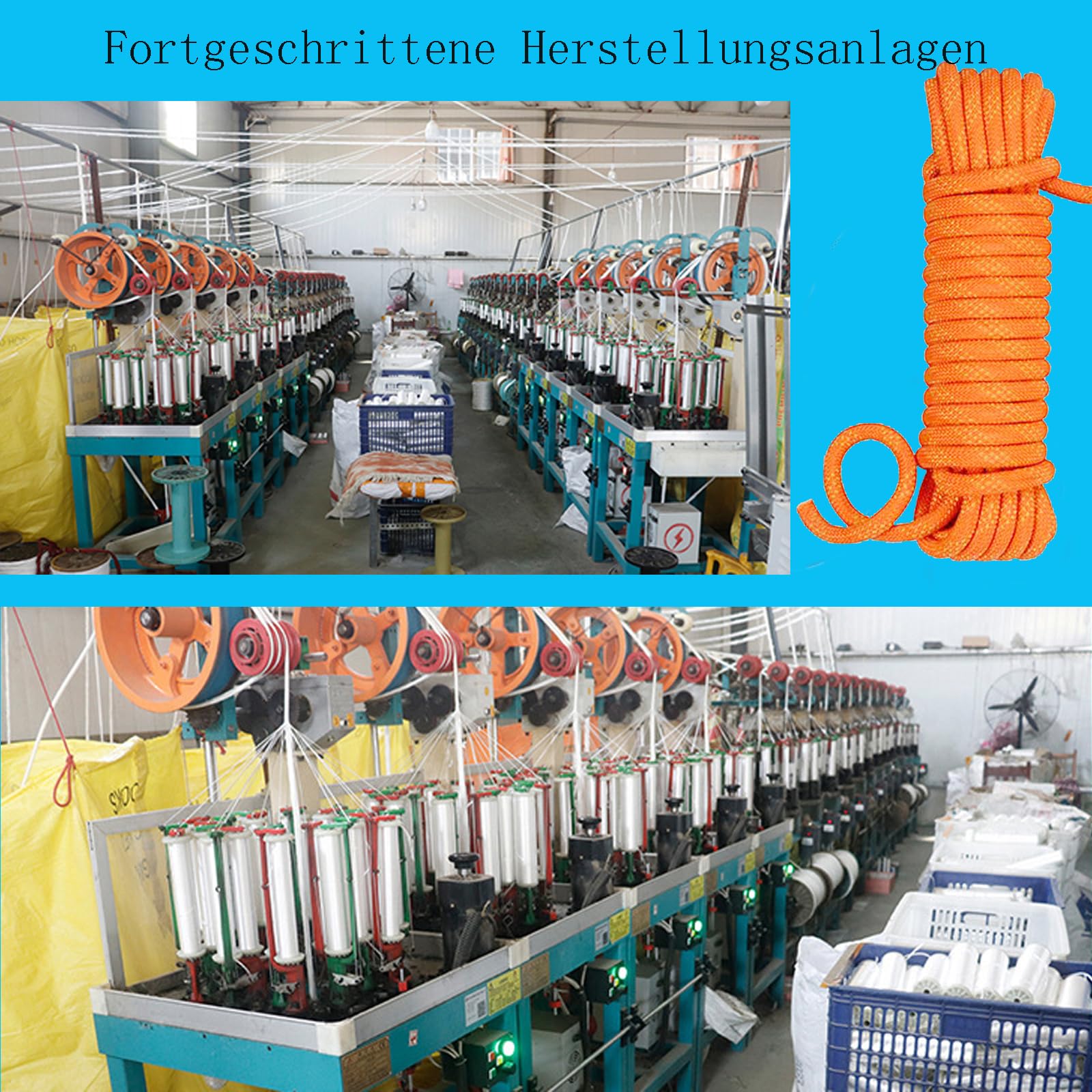 Treadstar Cuerda multiusos naranja de polipropileno, cuerda de anclaje, cuerda de nailon, cuerda textil naranja (naranja, 12 mm - 30 m)