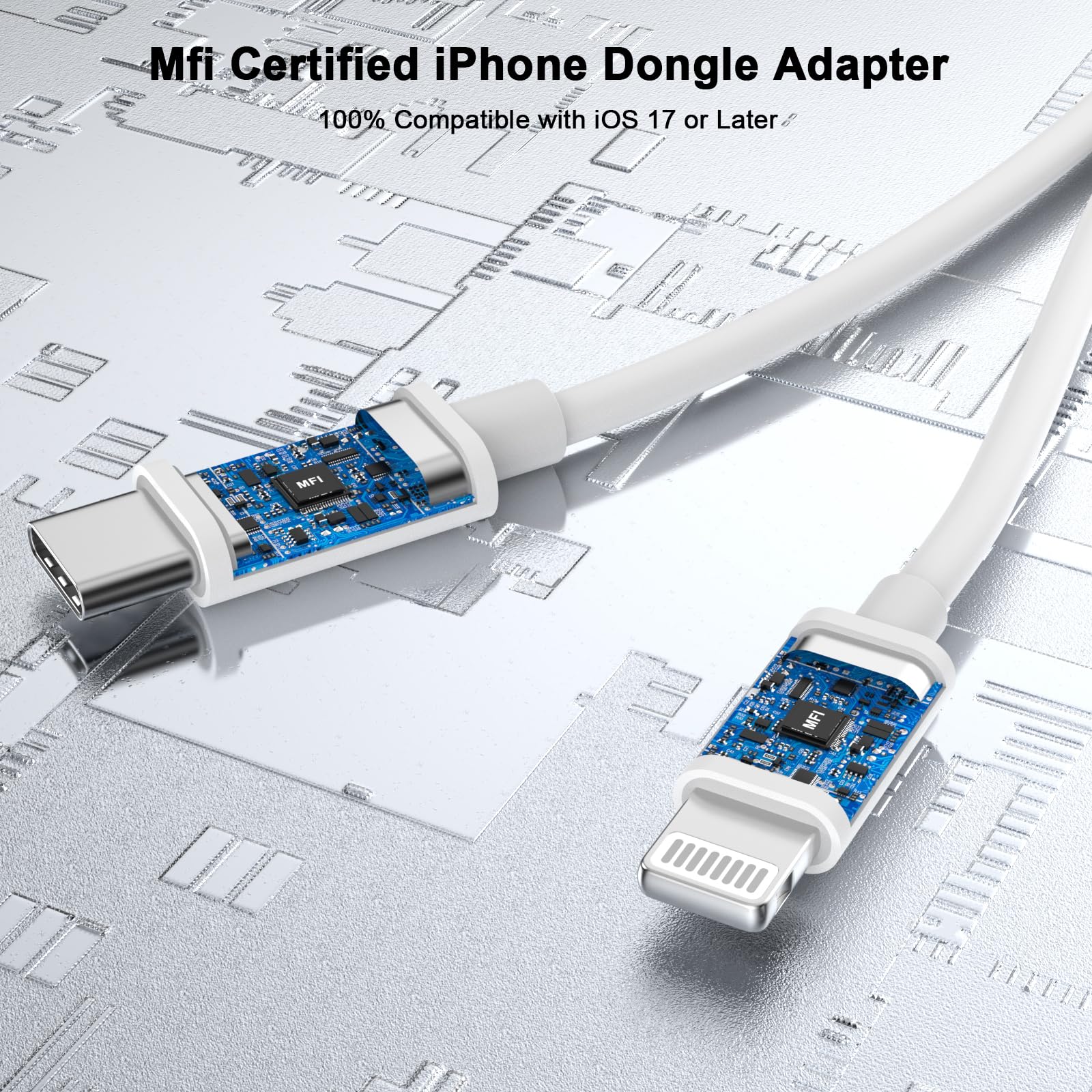 [Apple MFi Certified] Headphone Adapter for iPhone 16 15 14, 2-in-1 Lightning/USB C to 3.5 mm Headphone Jack Adapter, iPhone Aux Adapter Converter Dongle Audio Cable for iPhone 16 15 14 13 12 11 XS XR