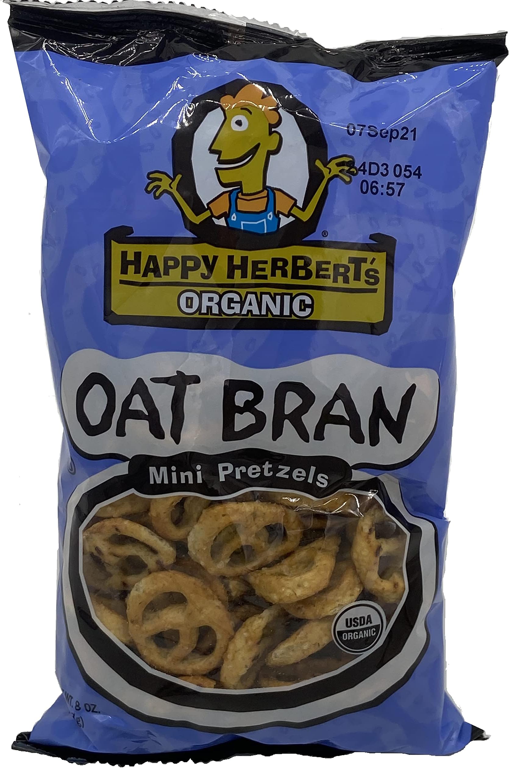 HAPPY HERBERTS Pretzel Oat Bran, 8 OZ