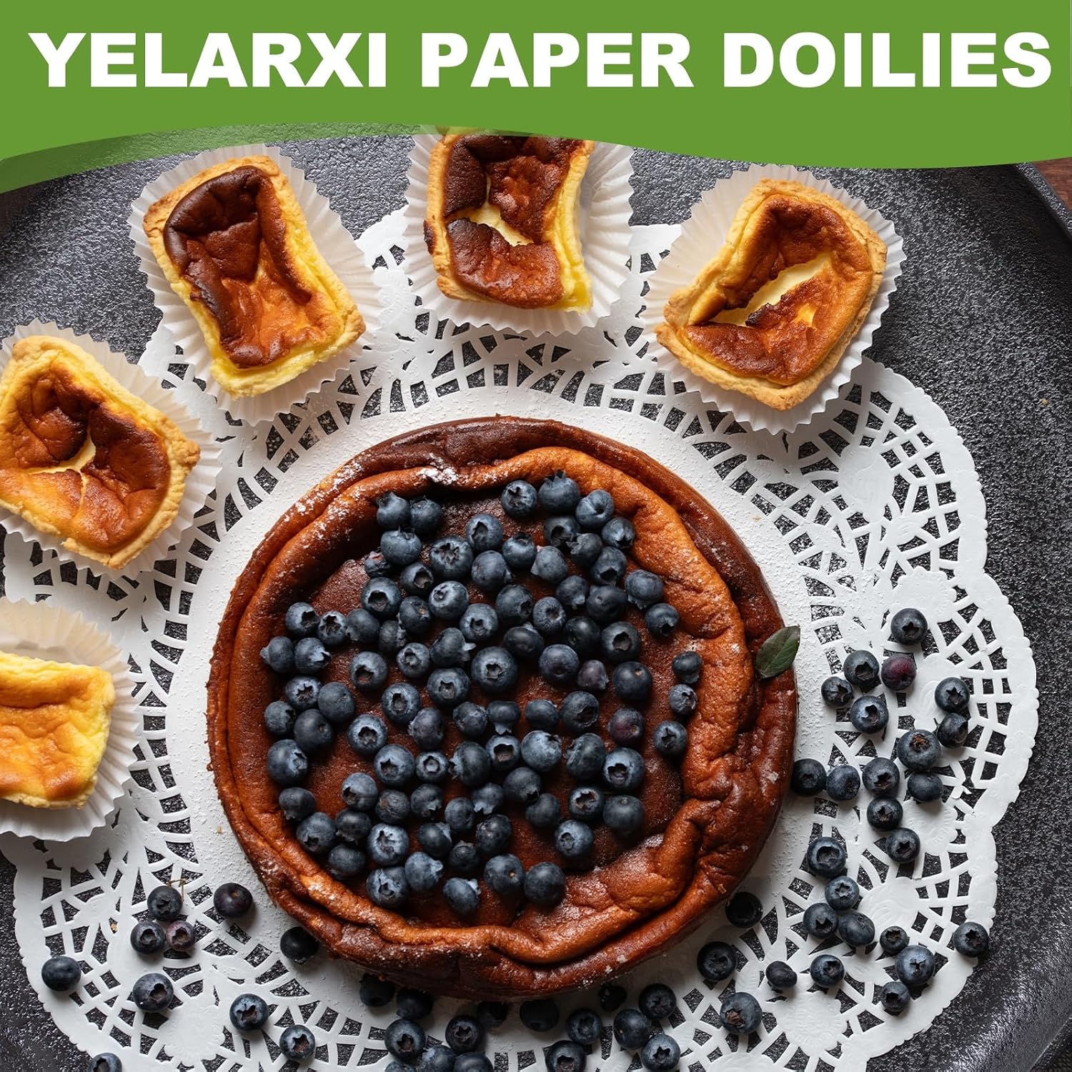 Paper Doilies, Round Lace Paper Placemats Modern Decorative Placemats Table Mats - Fitting for (Baked/Fried Foods/Wedding/Party Decor/DIY), 3.5" & 50 Pack & Gold