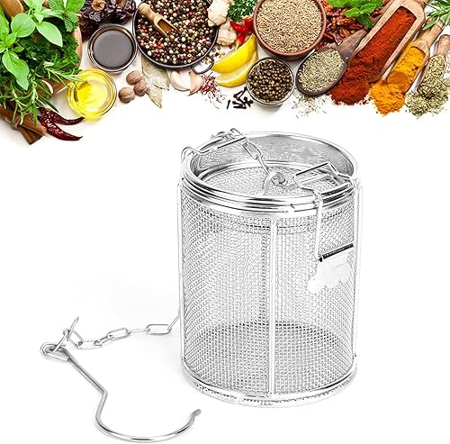 Miniatura 4 de Filtro de especias, diseño de malla de alambre de acero inoxidable, colador de té, condimentos de sopa, filtro de cesta de separación para cocina