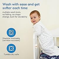 Vista 5 de TotAha - Saco de dormir ligero, 3 unidades, transpirable, manta suave para bebés de 6 a 12 meses, con cierre de 2 vías, saco de dormir con TOG de 0.5