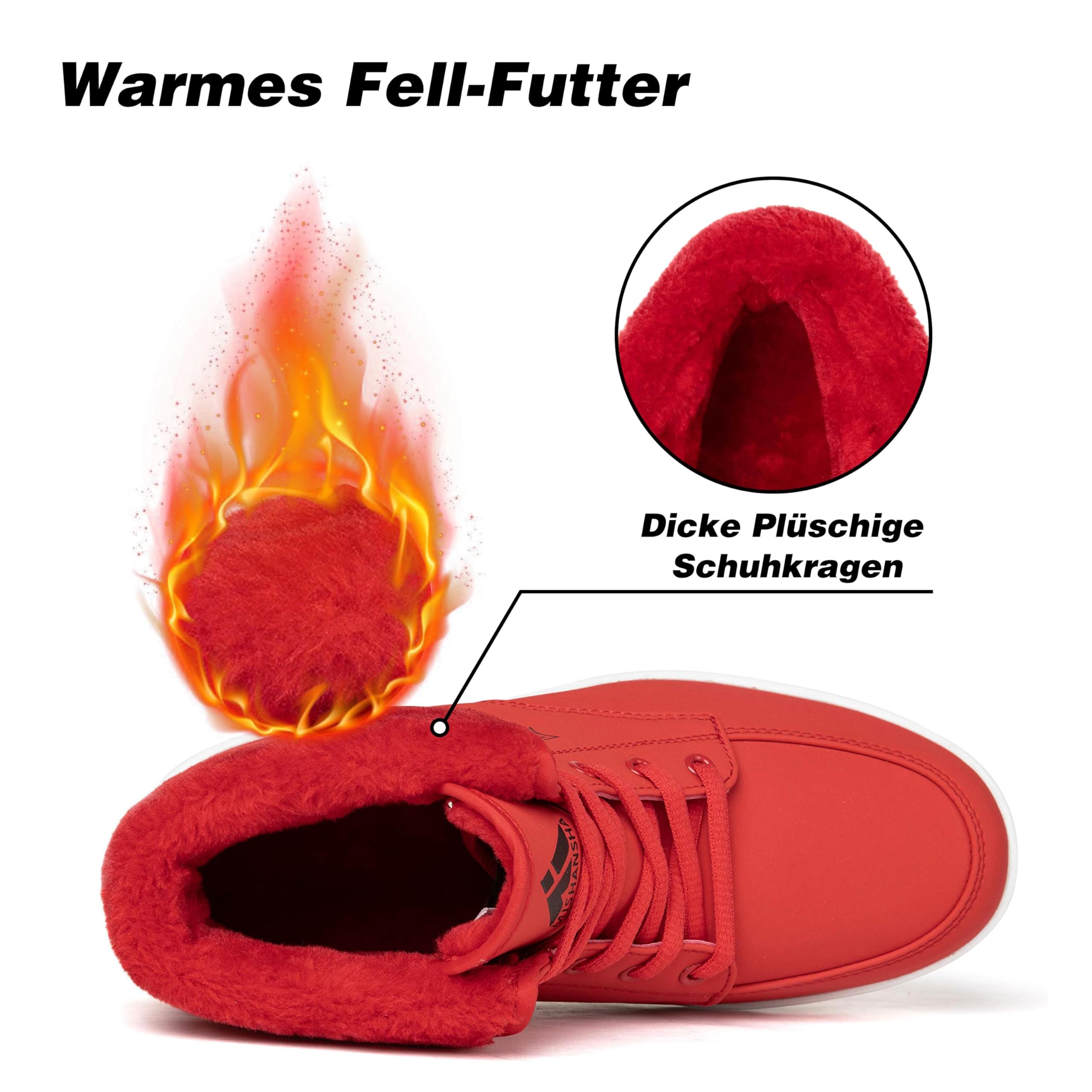 Mishansha Impermeabile Stivali Scarpe Neve Donna Scarponcini Invernali Calda Boots Antiscivolo Stivaletti All'Aperto Gr.36-42