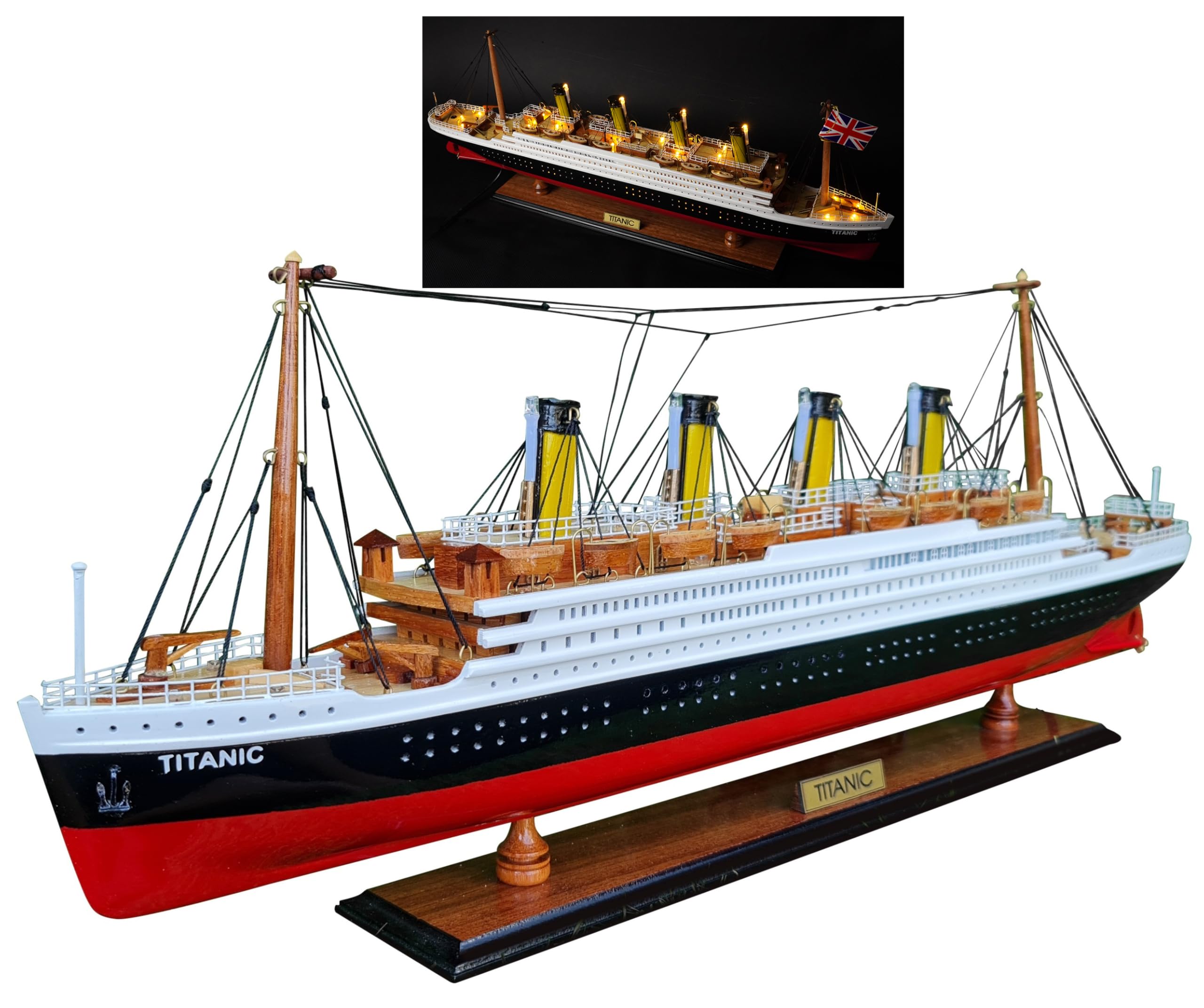 vietnamcreations RMS Nautical Titanic 23" Wood Wooden Model Cruise Liner Ship Boat Display Vehicle Collection ( Not a Kit)