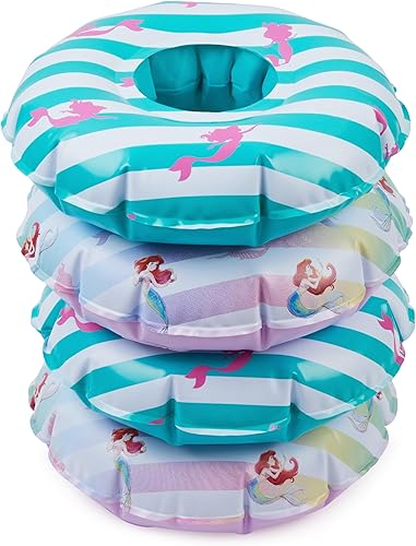 Miniatura 3 de Swimways Disney Princess - Soportes flotantes para bebidas de piscina, portavasos inflables y suministros para fiestas en la piscina, juguetes de