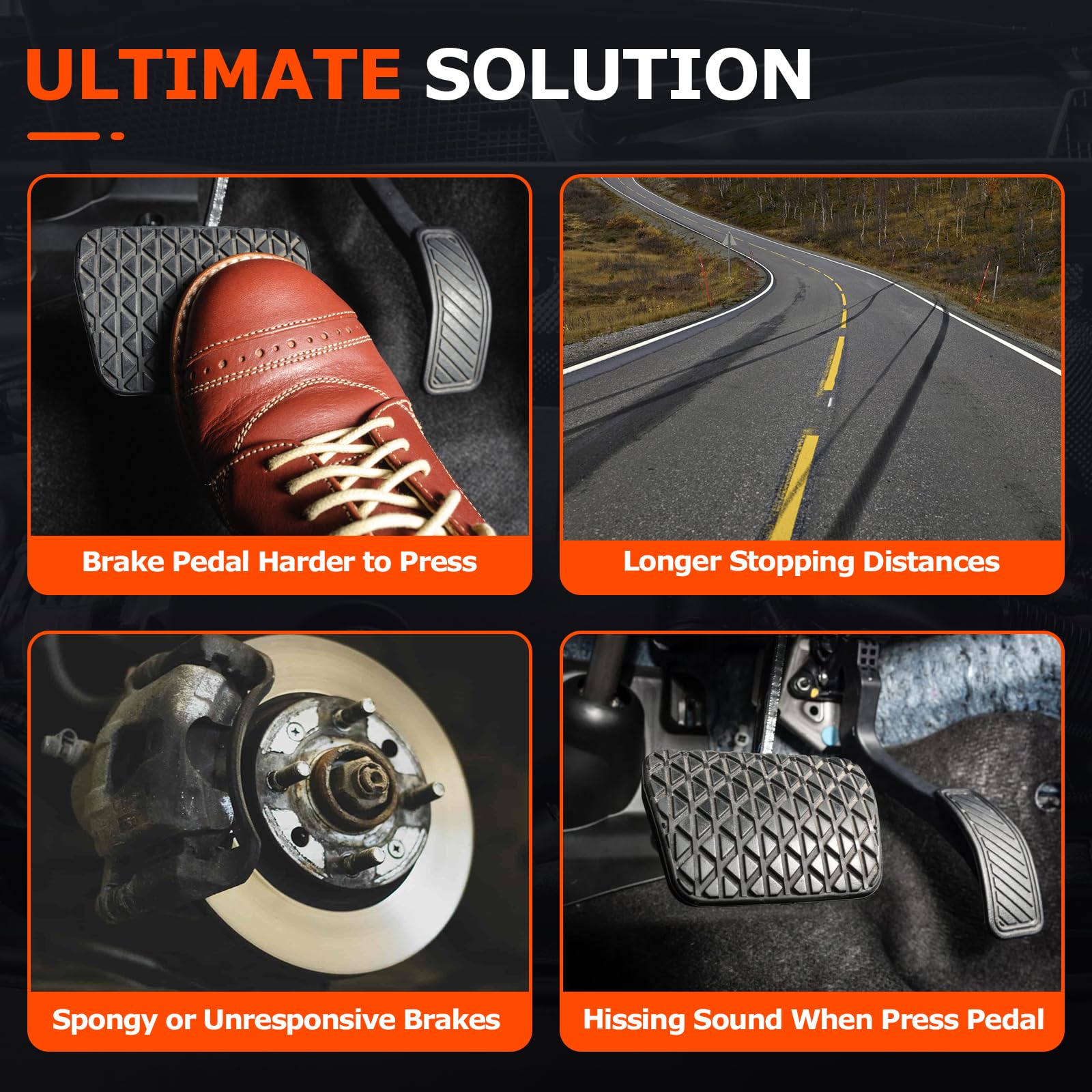 54-74232 Vacuum Power Brake Booster Compatible with 2007-2010 Lincoln MKX, 2007-2010 Ford Edge, 2007-2015 Mazda CX-9 3.5L 3.7L V6 Replace # 7T4Z2005A 8T4Z2005A AT4Z2005A TDY14380ZA TD1143800Z