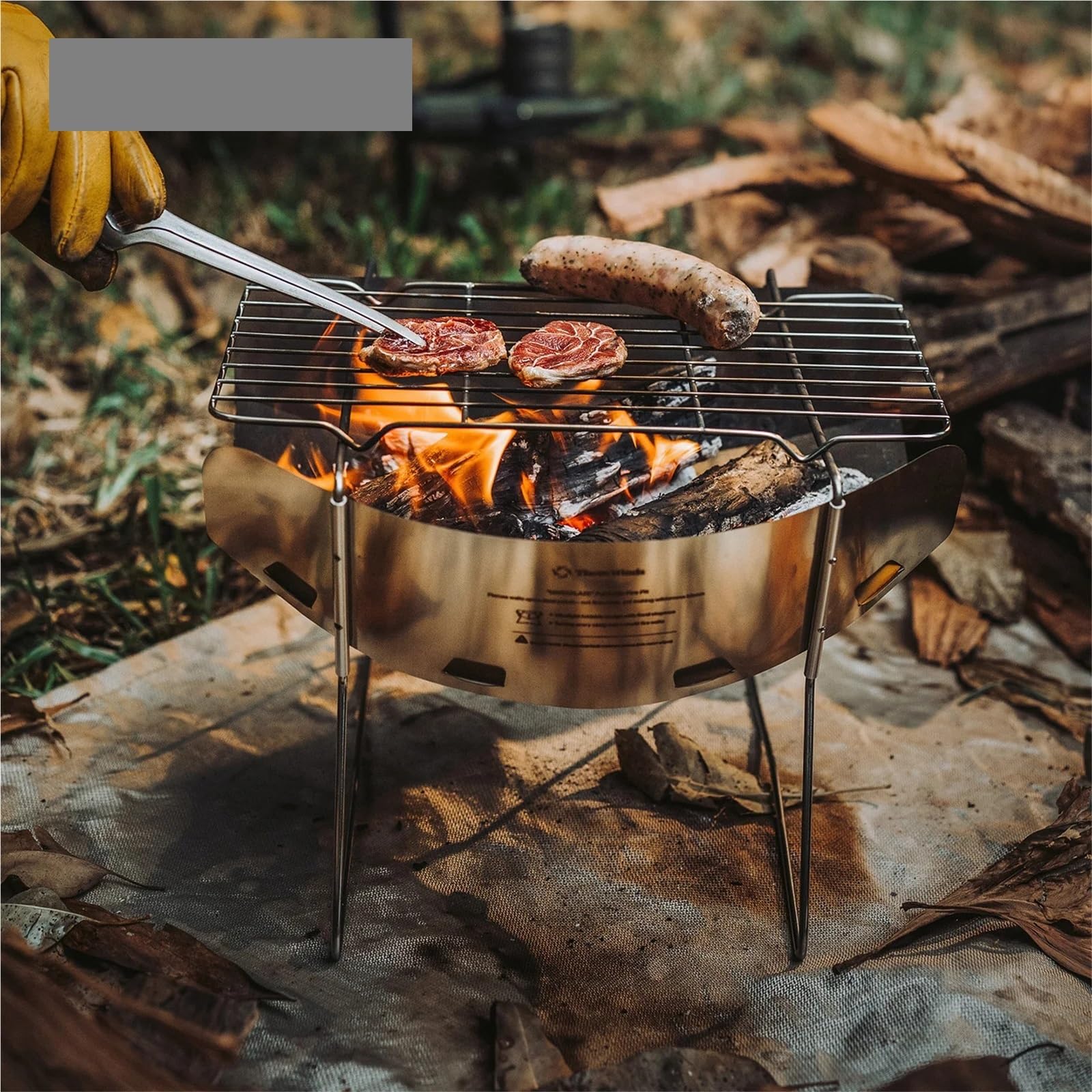 Feuerschale Klappbarer Campingkocher Im Freien | Schnell installierte Feuerstelle for Wandern, Heizen, Kochen