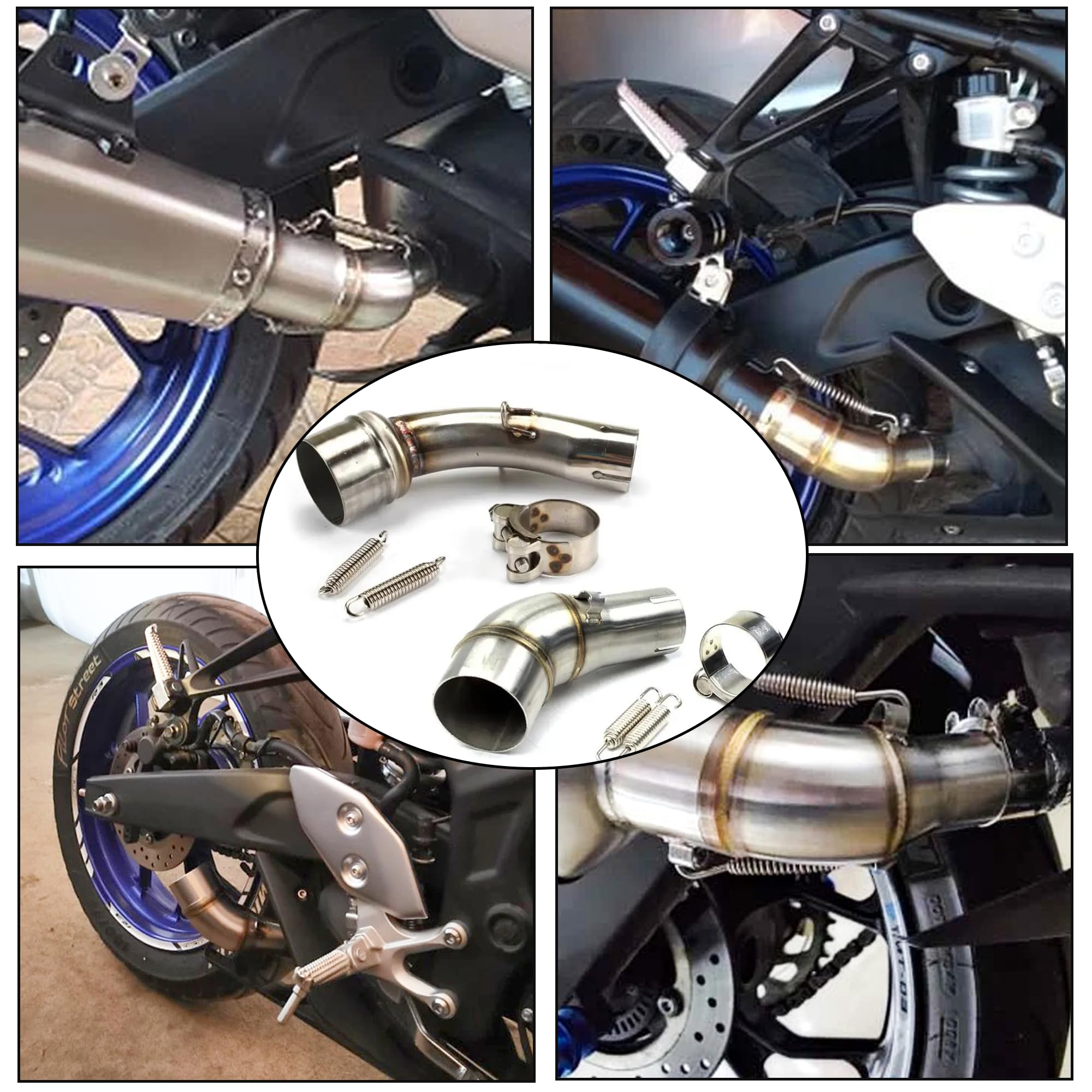 Amazon | 【MOTOR KANTO】yzf-r25マフラーYZF-R3 MT-25 MT-03専用 中間