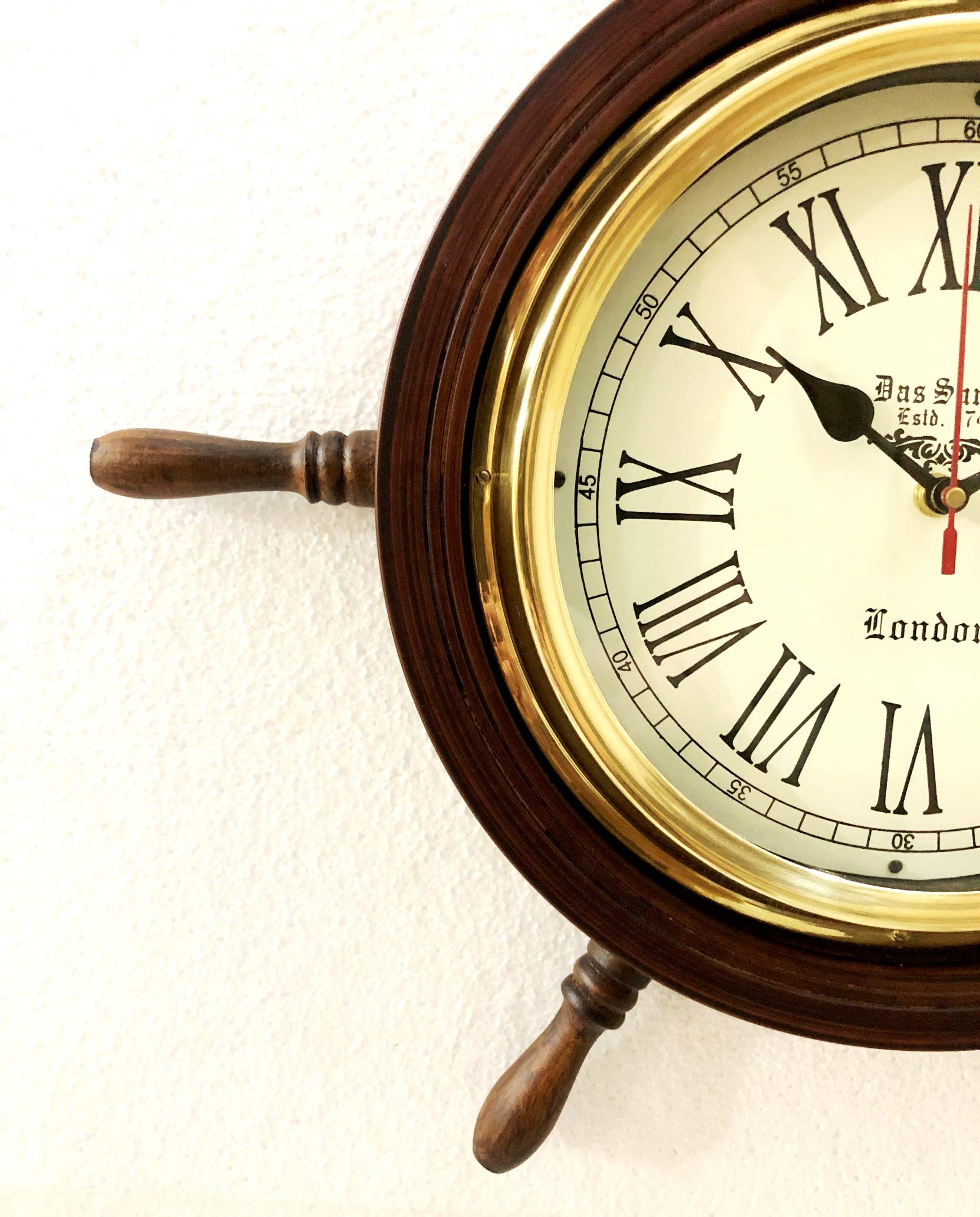 Horloge murale vintage en laiton navire esclave maritime finition