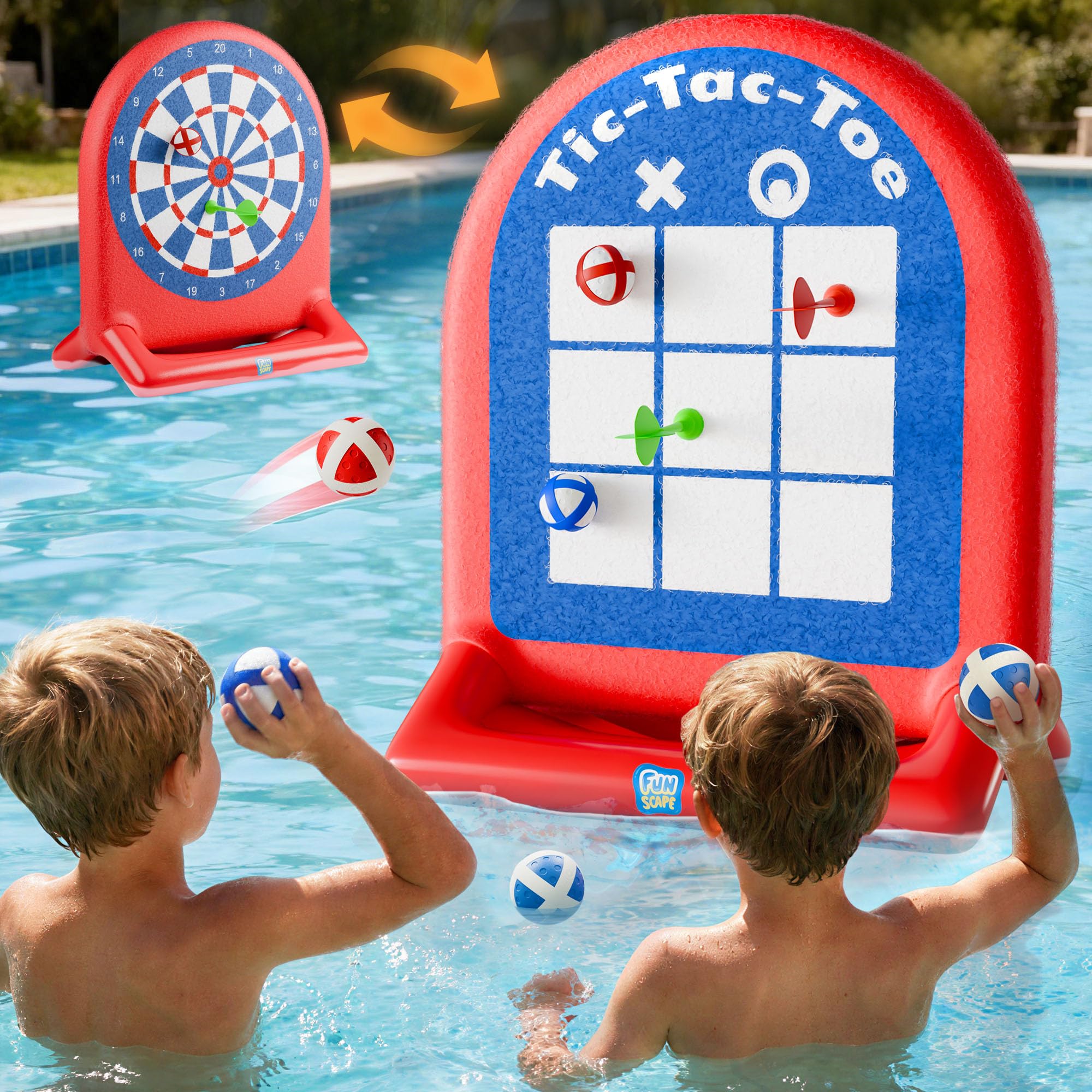 Photo 1 of Funscape Inflatable Dartboard Pool Toy Set