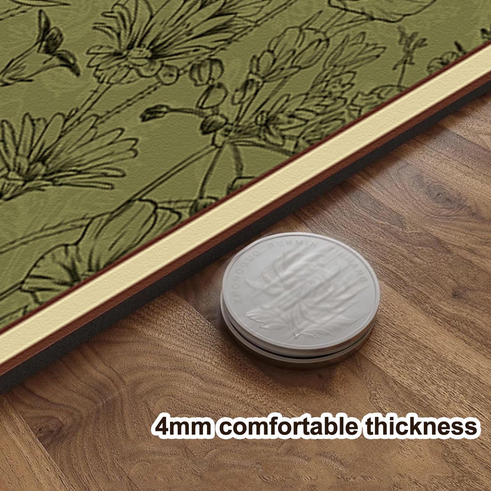 Tapis de rebord de fenêtre imperméable, tapis de protection antidérapant, 4 mm d'épaisseur pour décoration d'intérieur, durable et facile à nettoyer